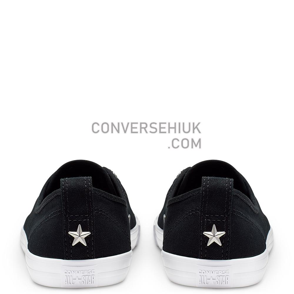 Converse Chuck Taylor All Star Ballet Lace Slip Black/Silver/White 564987C Shoes