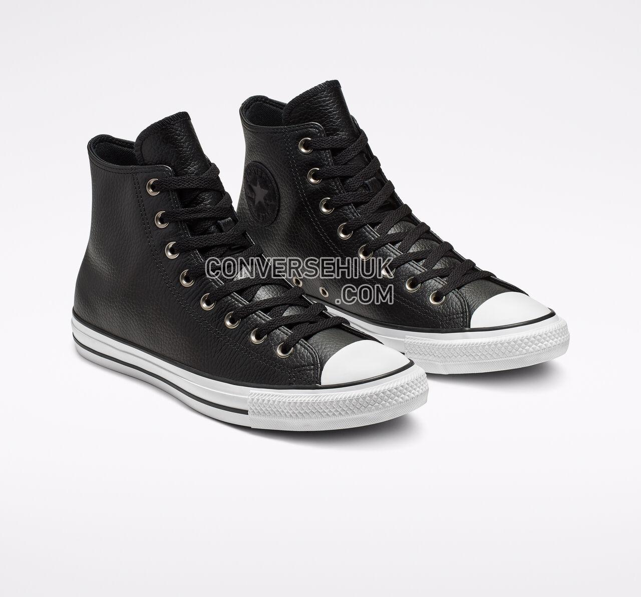 Converse Chuck Taylor All Star Leather High Top Black/White/Black 165191C Shoes