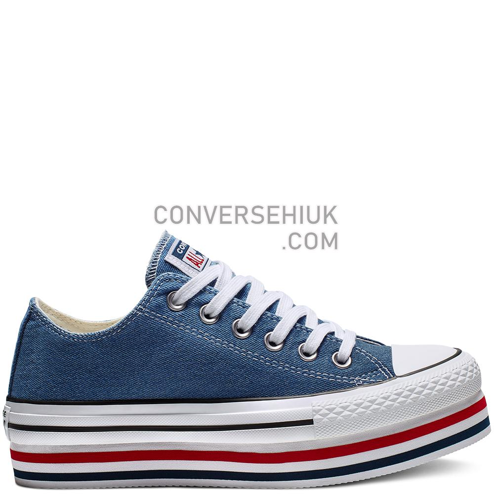 Converse Chuck Taylor All Star Platform Mason/Blue/White/Black 563973C Shoes