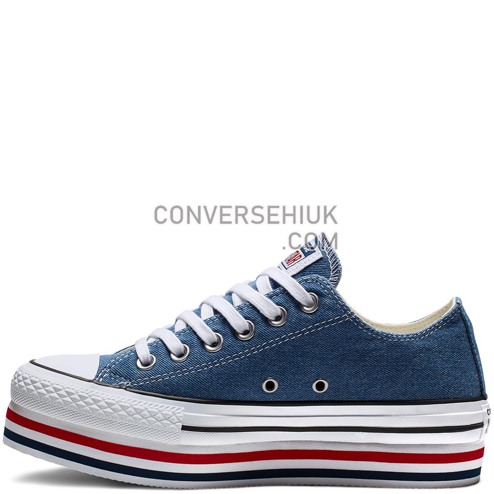 Converse Chuck Taylor All Star Platform Mason/Blue/White/Black 563973C Shoes