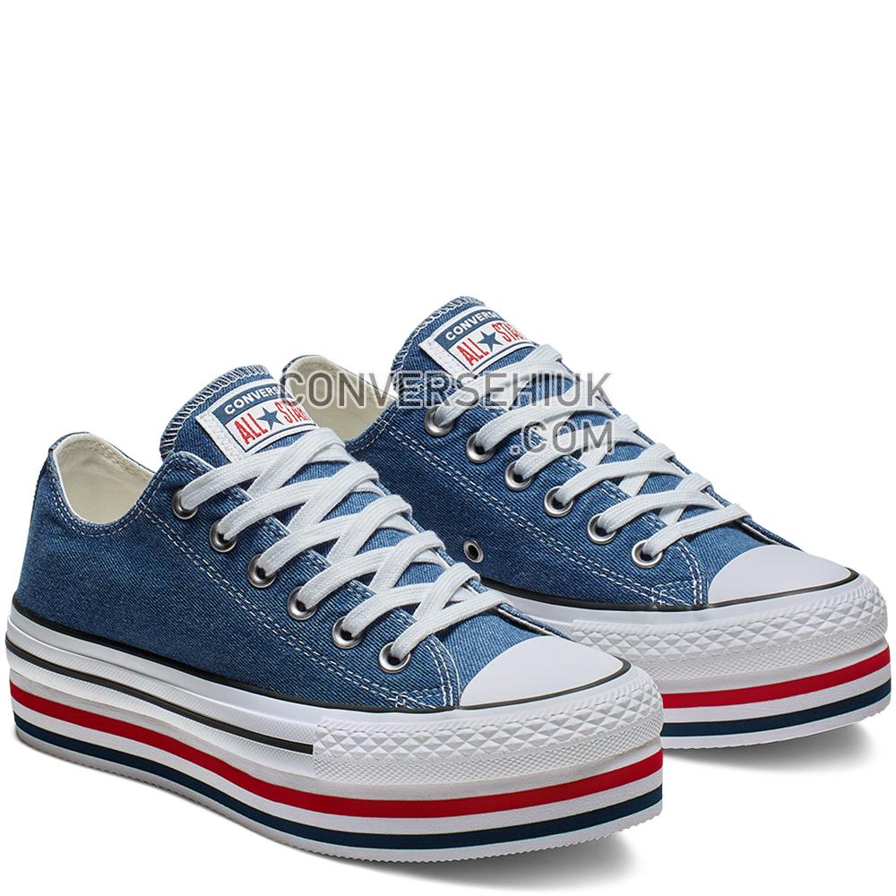 Converse Chuck Taylor All Star Platform Mason/Blue/White/Black 563973C Shoes