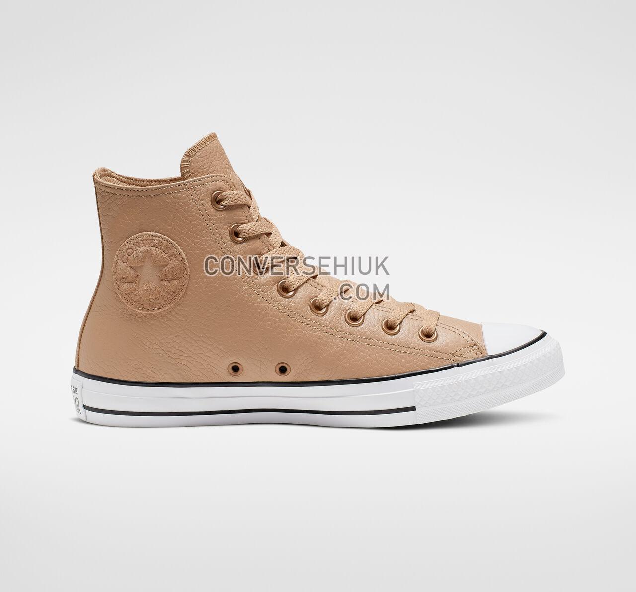 Converse Chuck Taylor All Star Leather High Top Champagne Tan/White/Black 165190C Shoes