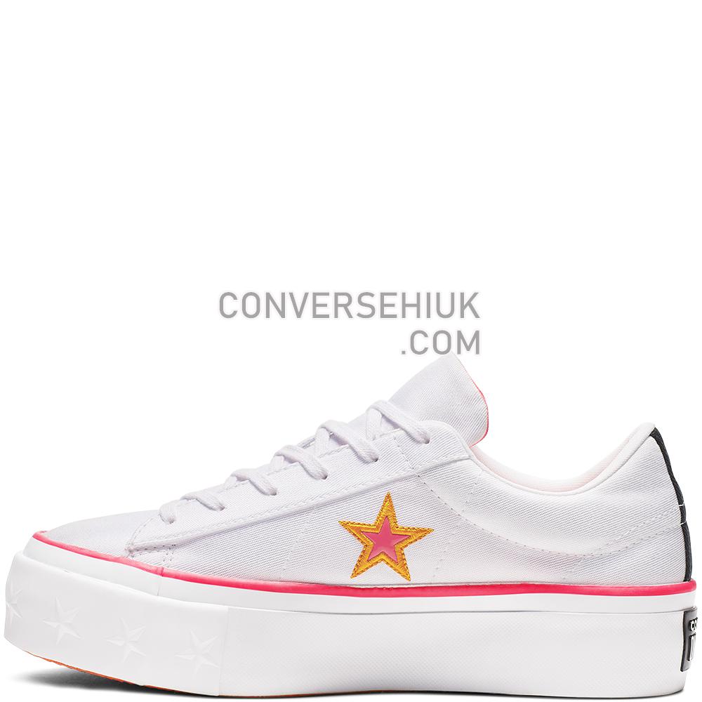 Converse One Star Carnival Colourblock Platform White/Racer/Pink/Orange/Rind 564389C Shoes