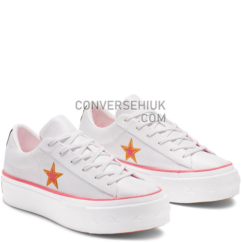 Converse One Star Carnival Colourblock Platform White/Racer/Pink/Orange/Rind 564389C Shoes