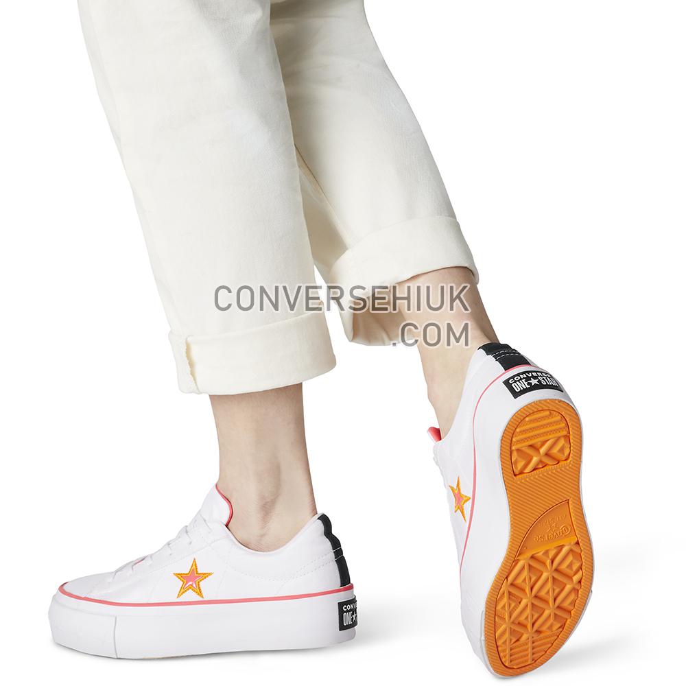 Converse One Star Carnival Colourblock Platform White/Racer/Pink/Orange/Rind 564389C Shoes