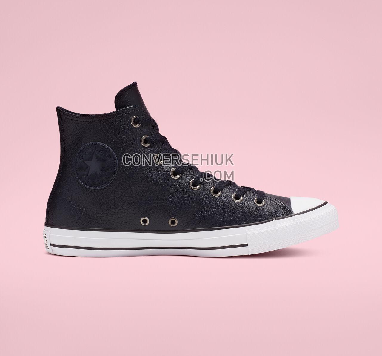 Converse Chuck Taylor All Star Leather High Top Dark Obsidian/White/Black 165189C Shoes