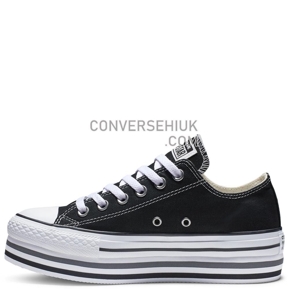 Converse Chuck Taylor All Star Platform Low Top Black/White/Thunder 563970C Shoes