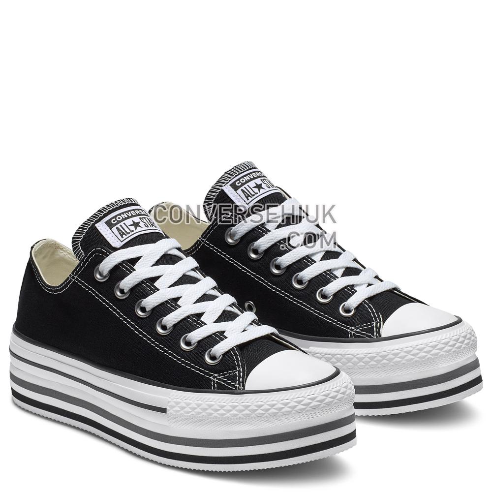 Converse Chuck Taylor All Star Platform Low Top Black/White/Thunder 563970C Shoes