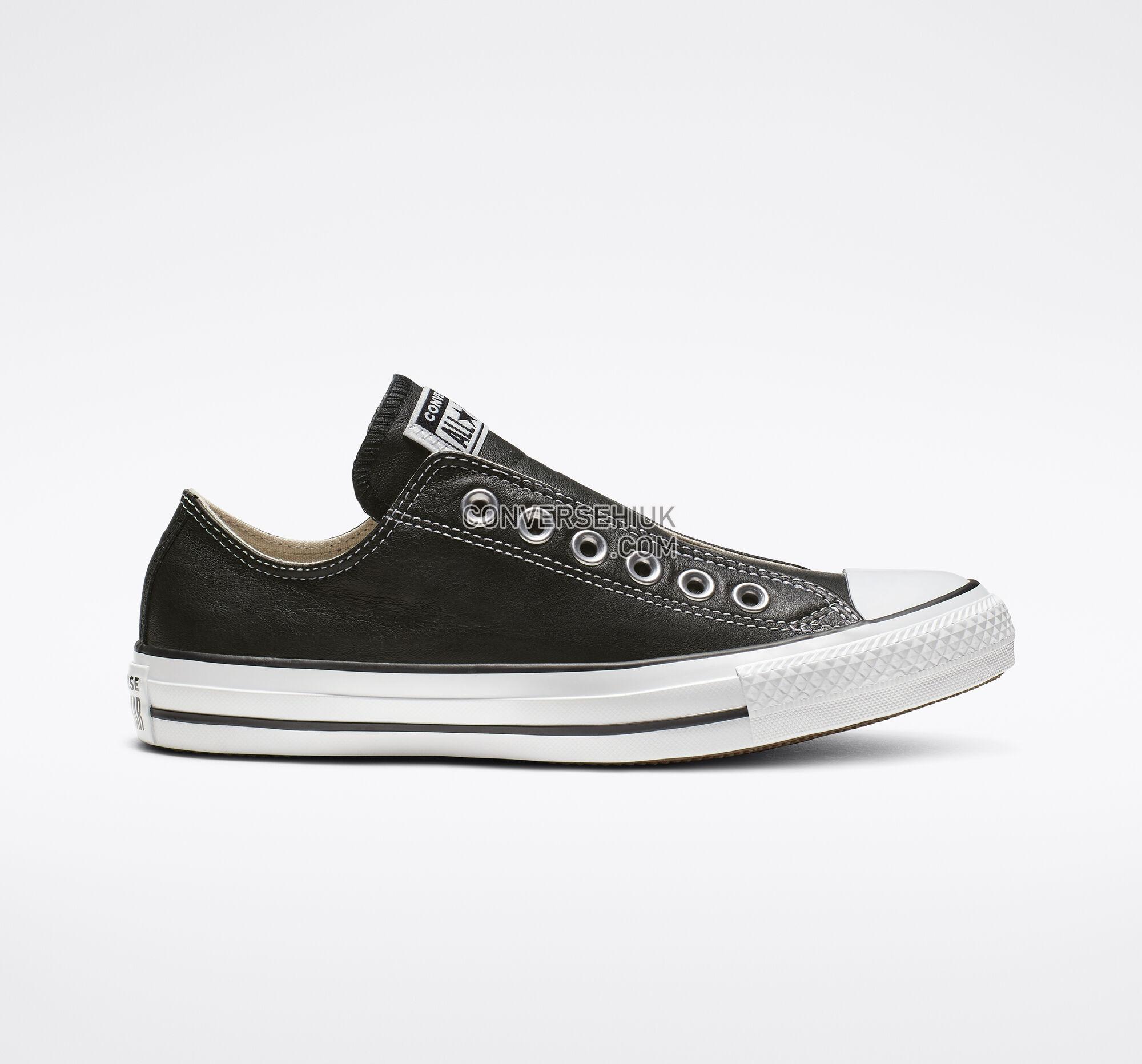 Converse Chuck Taylor All Star Leather Slip Black/White/Black 164976C Shoes