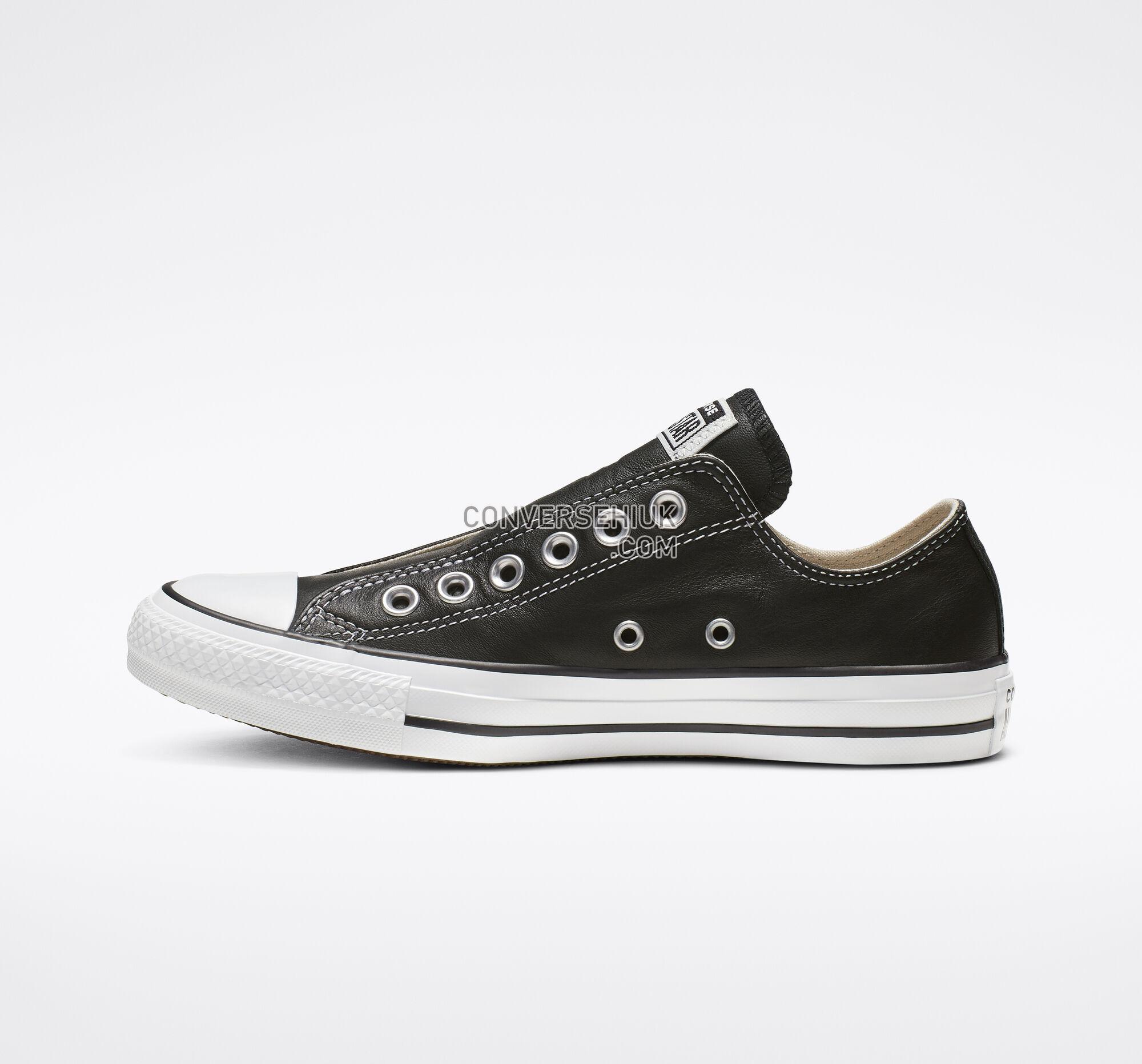 Converse Chuck Taylor All Star Leather Slip Black/White/Black 164976C Shoes