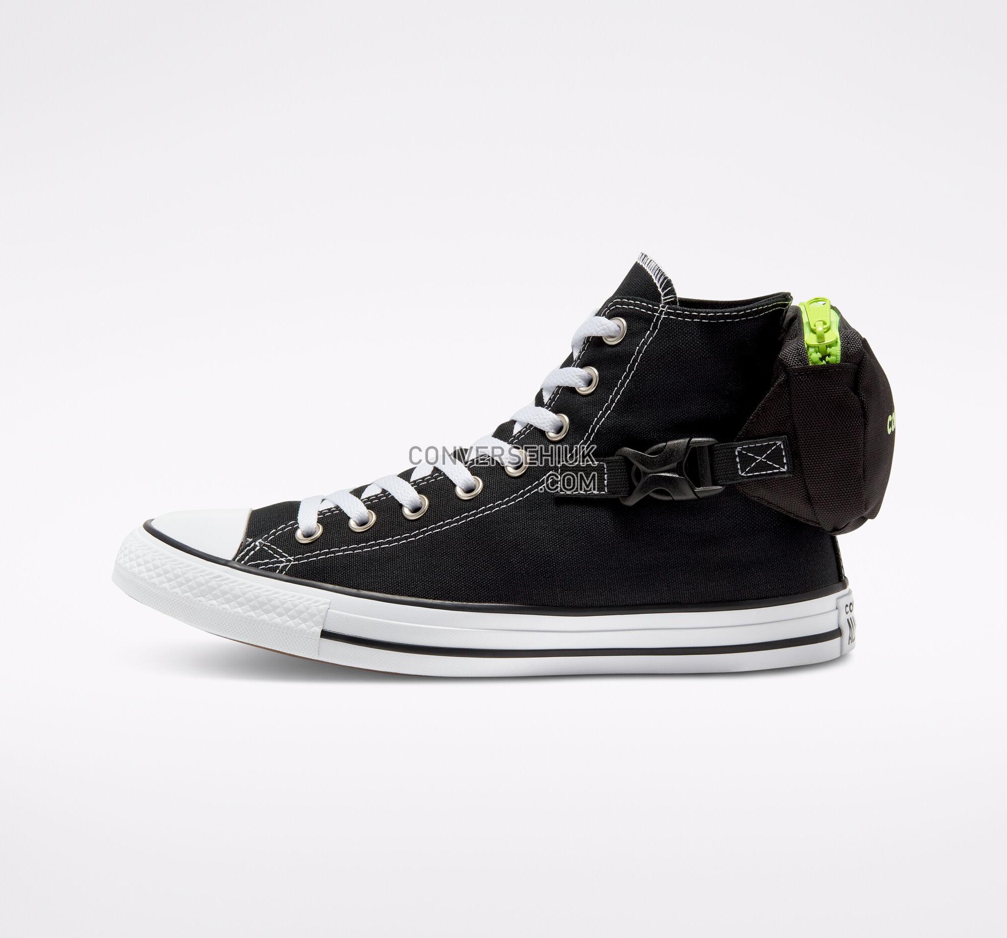 Converse Buckle Up Chuck Taylor All Star Black/White/Volt Glow 168261C Shoes