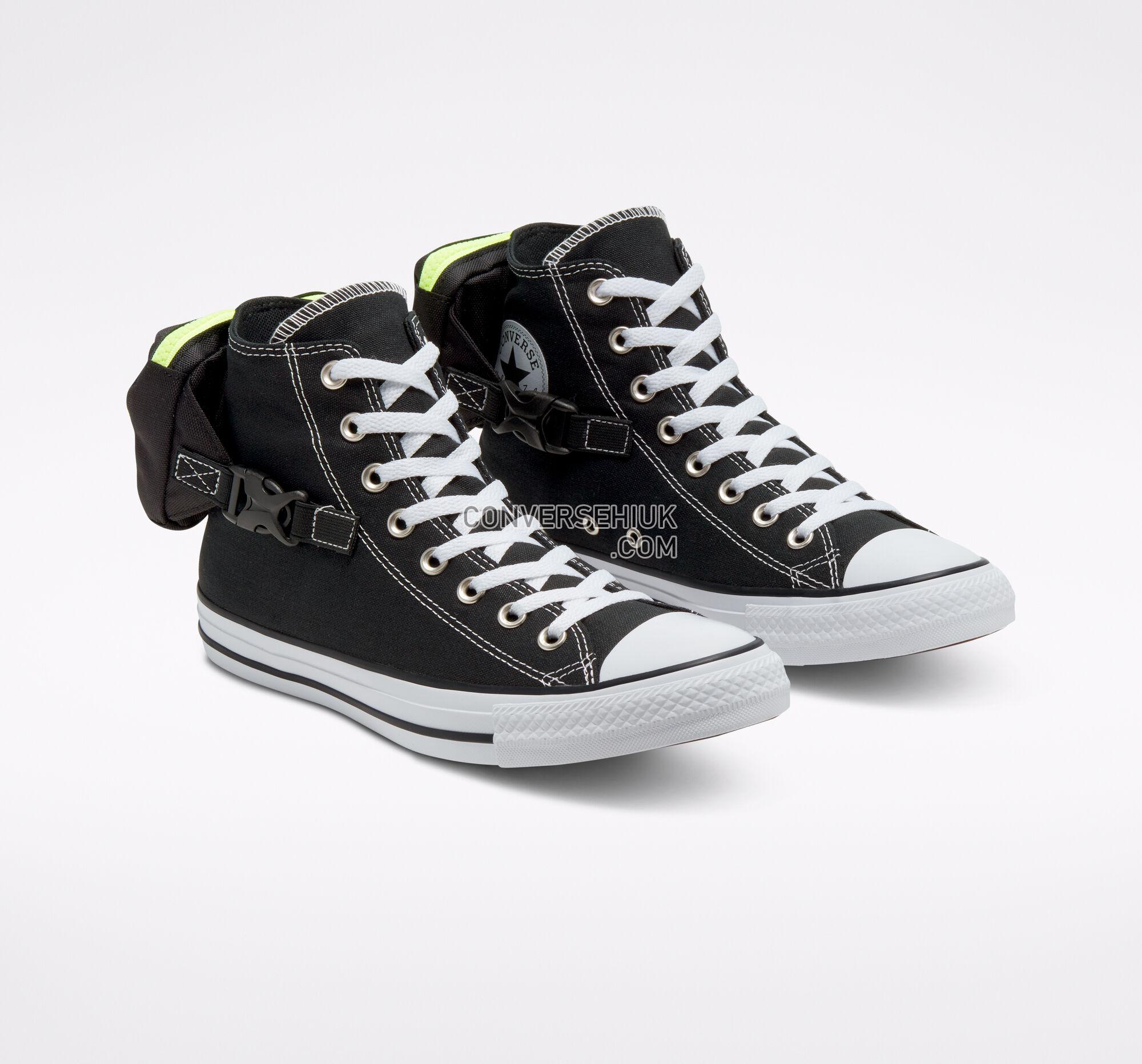 Converse Buckle Up Chuck Taylor All Star Black/White/Volt Glow 168261C Shoes