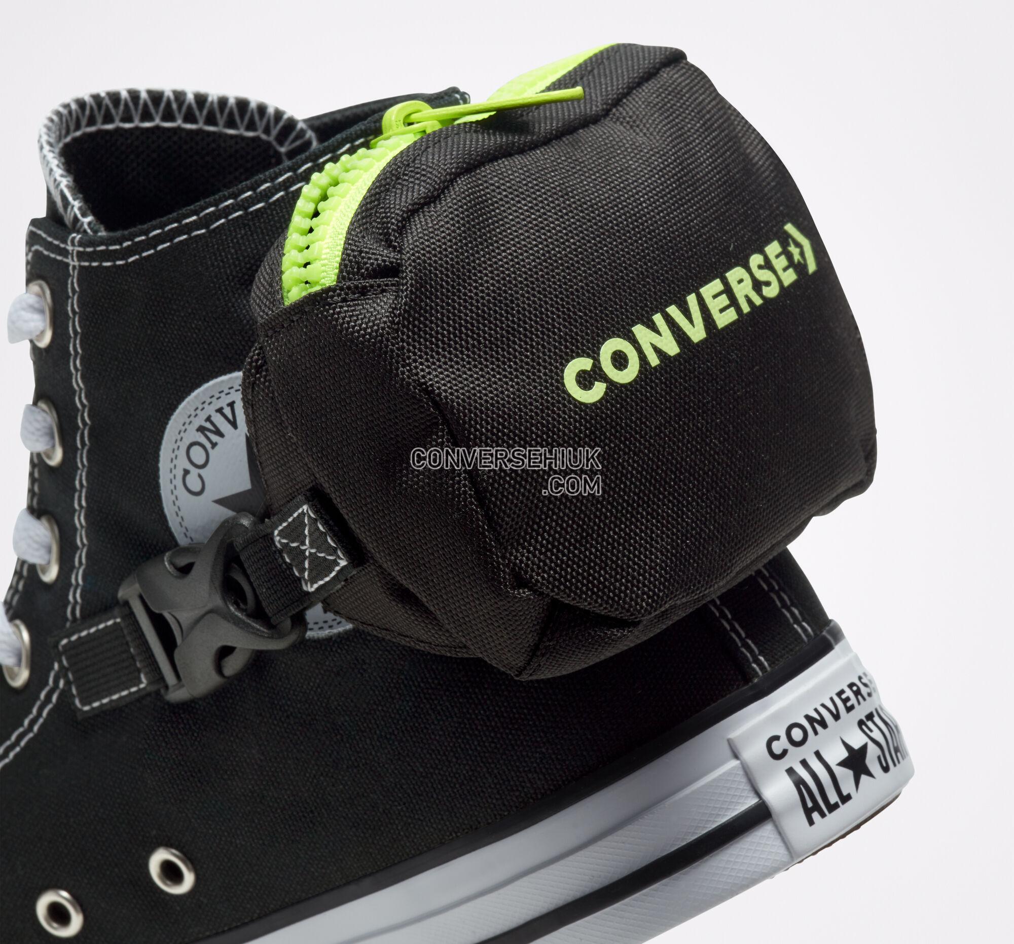 Converse Buckle Up Chuck Taylor All Star Black/White/Volt Glow 168261C Shoes