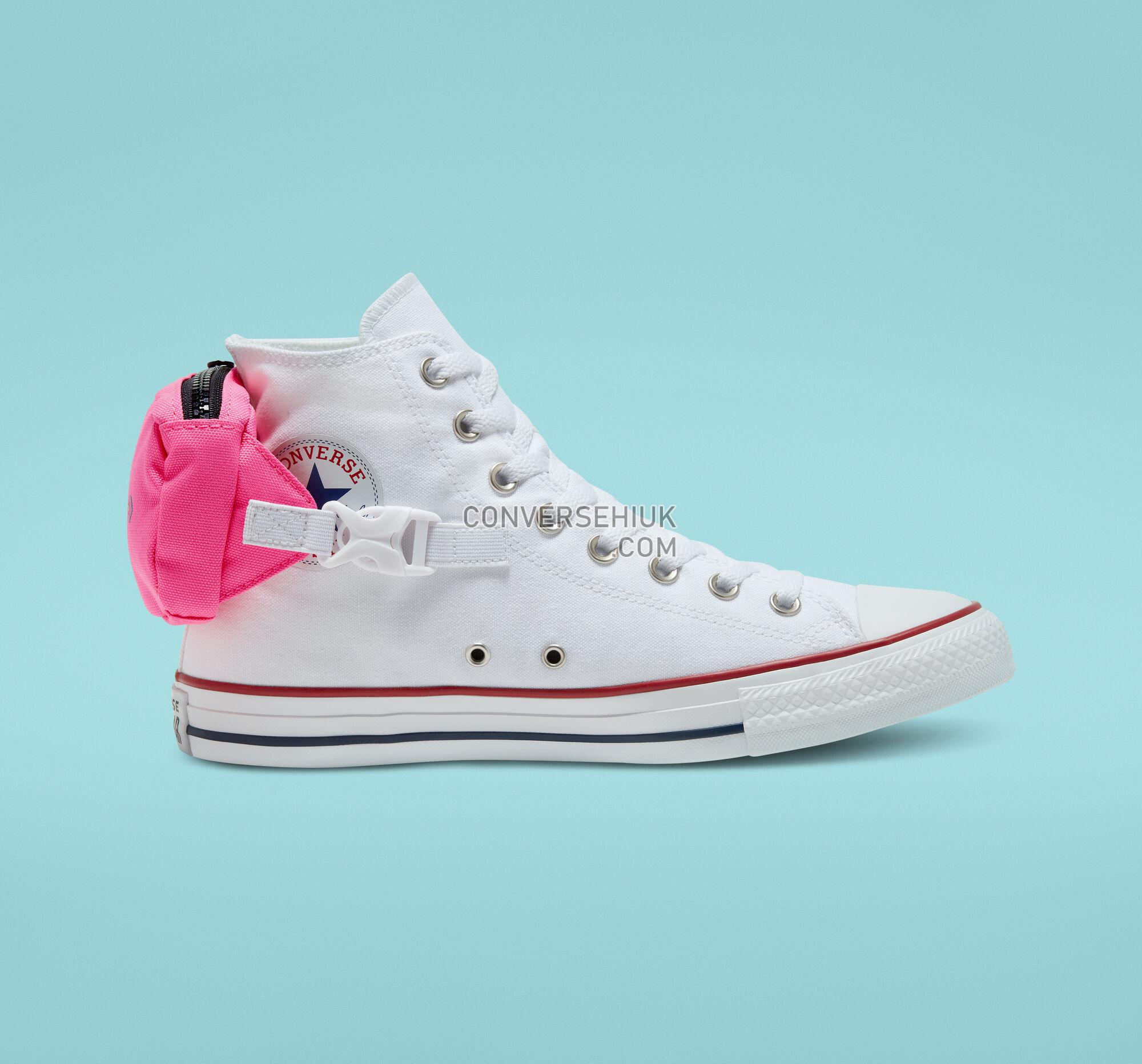 Converse Buckle Up Chuck Taylor All Star White/Neo Pink/White 168263C Shoes