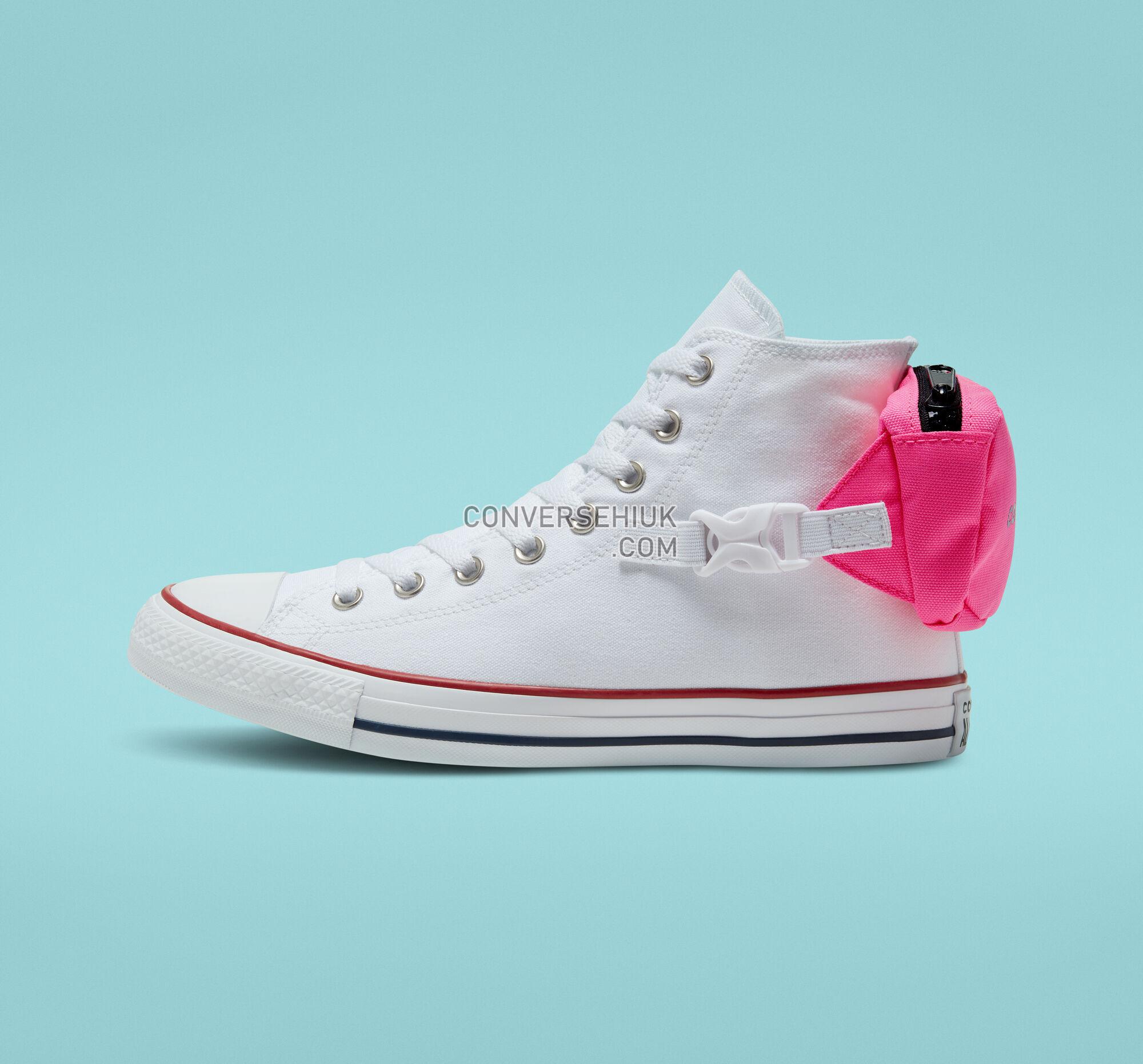 Converse Buckle Up Chuck Taylor All Star White/Neo Pink/White 168263C Shoes