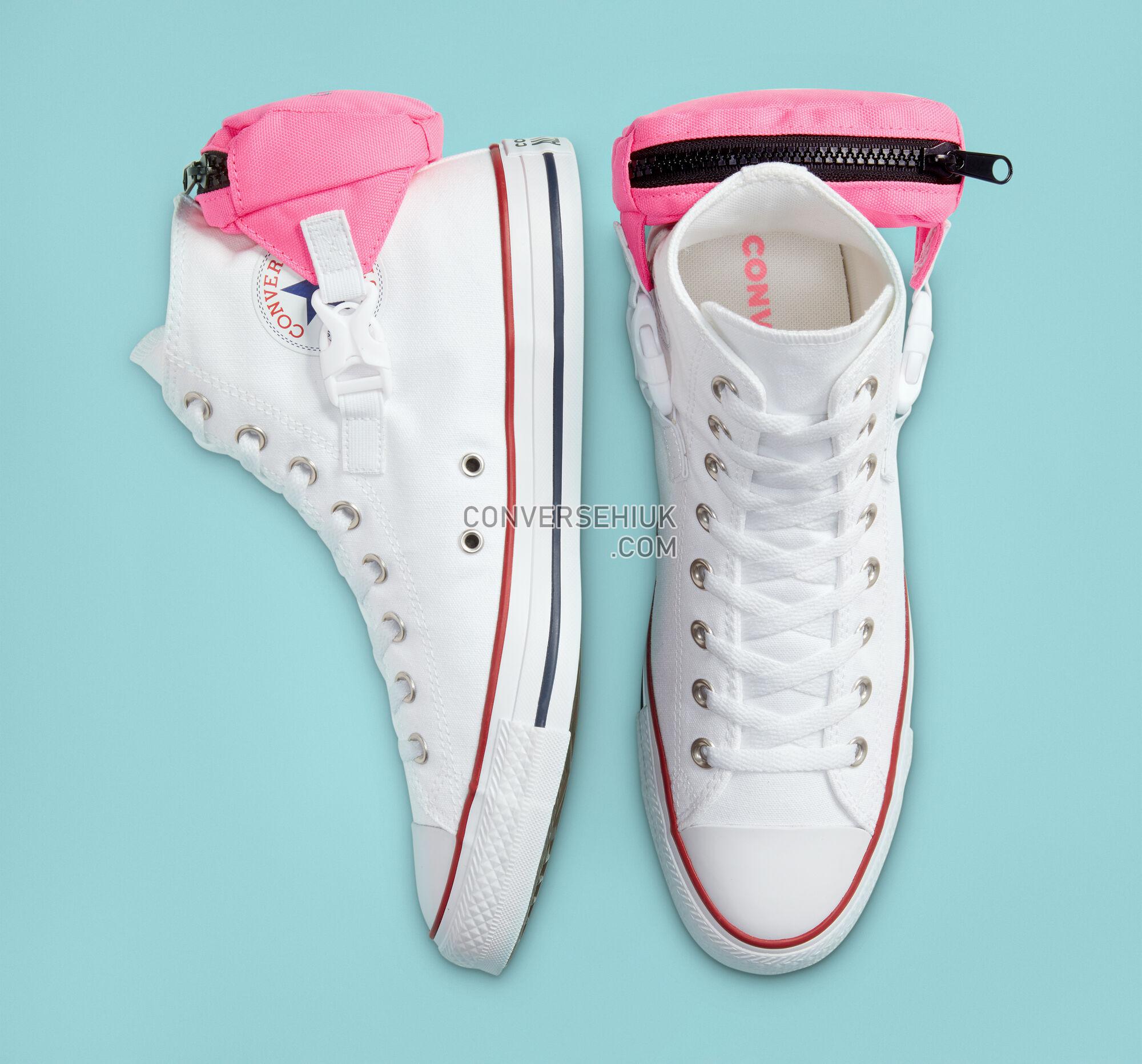 Converse Buckle Up Chuck Taylor All Star White/Neo Pink/White 168263C Shoes