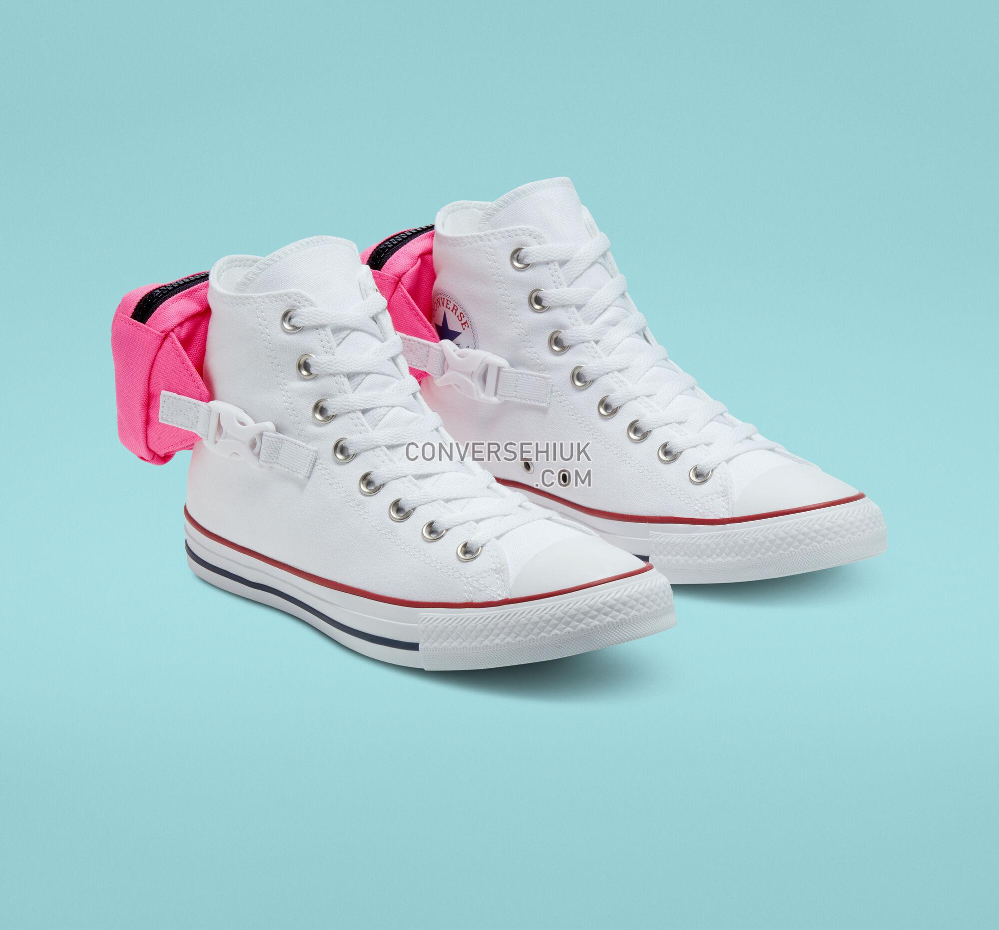 Converse Buckle Up Chuck Taylor All Star White/Neo Pink/White 168263C Shoes