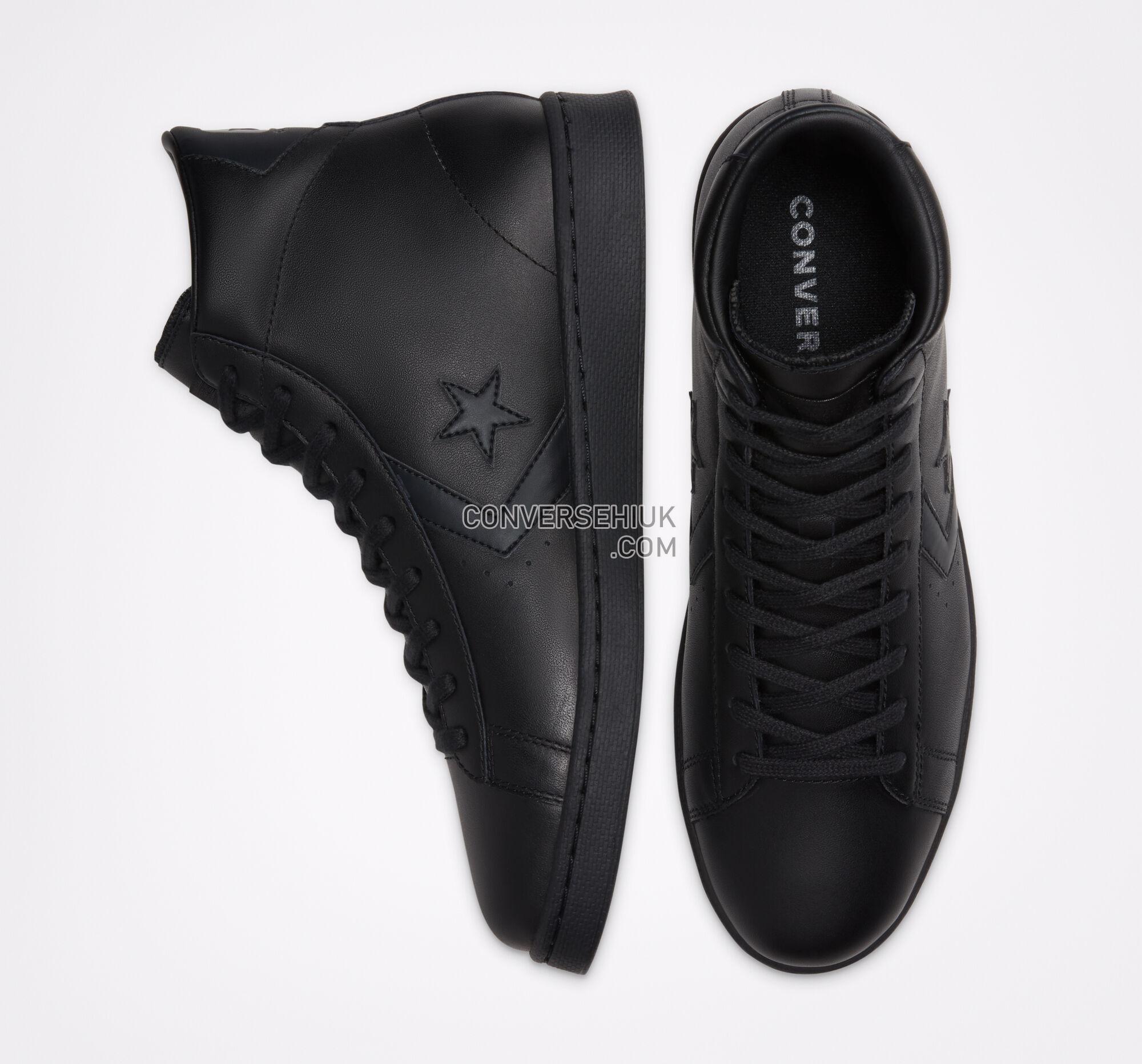 Converse Monocolor Pro Leather Black/Black/Black 167599C Shoes