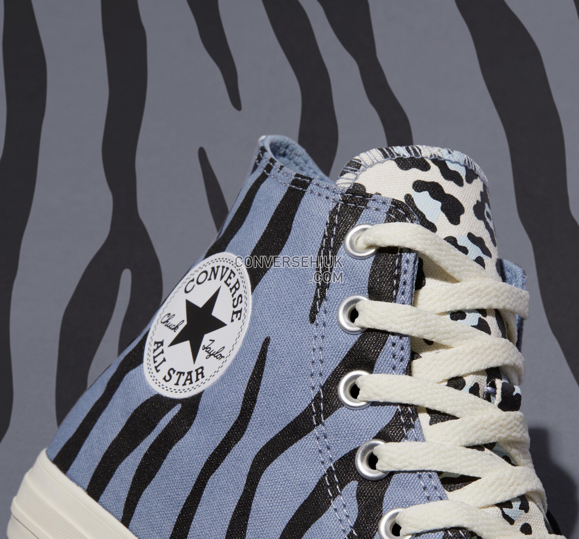 Converse Twisted Archive Prints Chuck Taylor All Star Blue Slate/Black/Egret 167629F Shoes