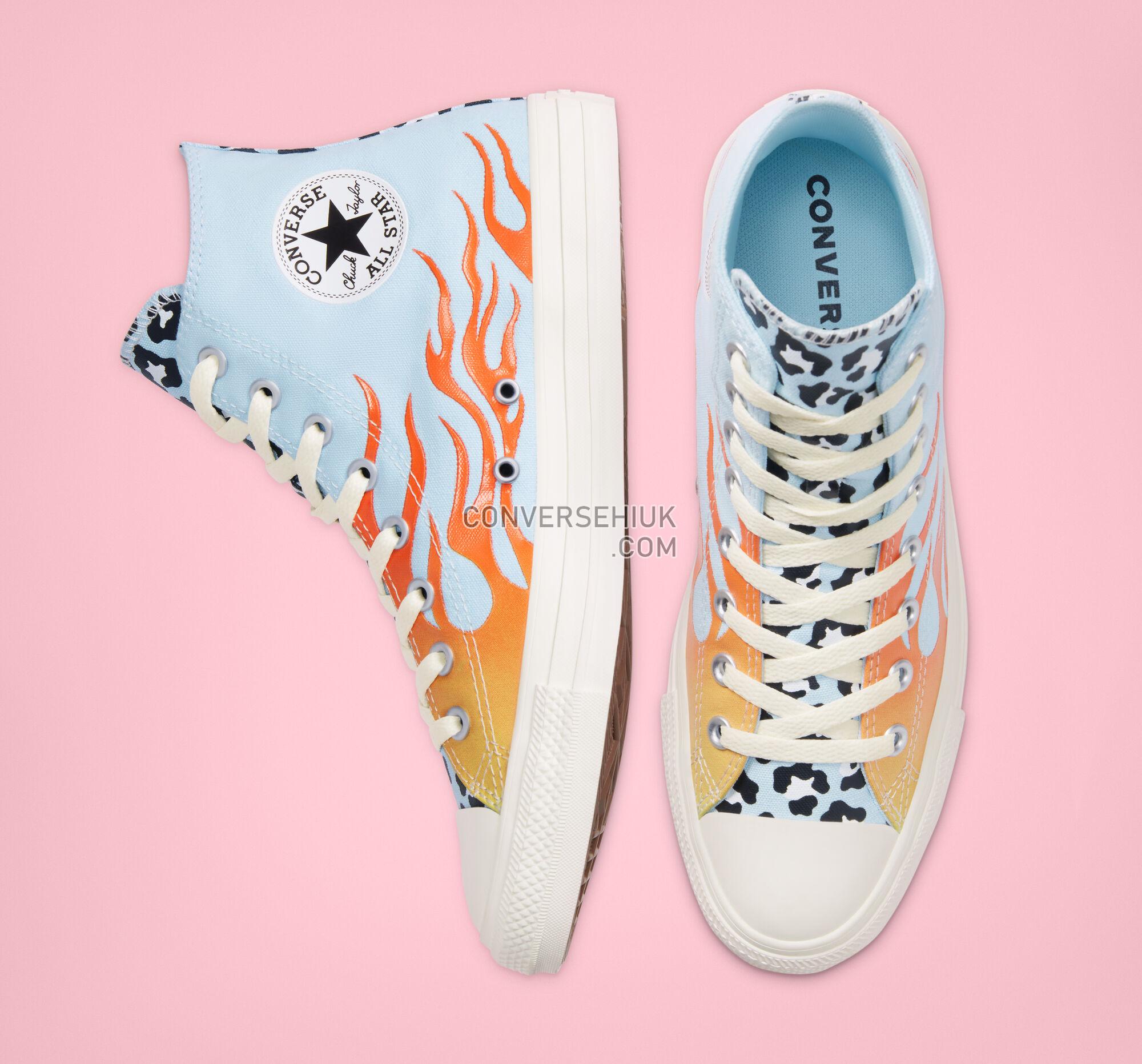 Converse Twisted Archive Prints Chuck Taylor All Star Agate Blue/Black/Total Orange 167927C Shoes