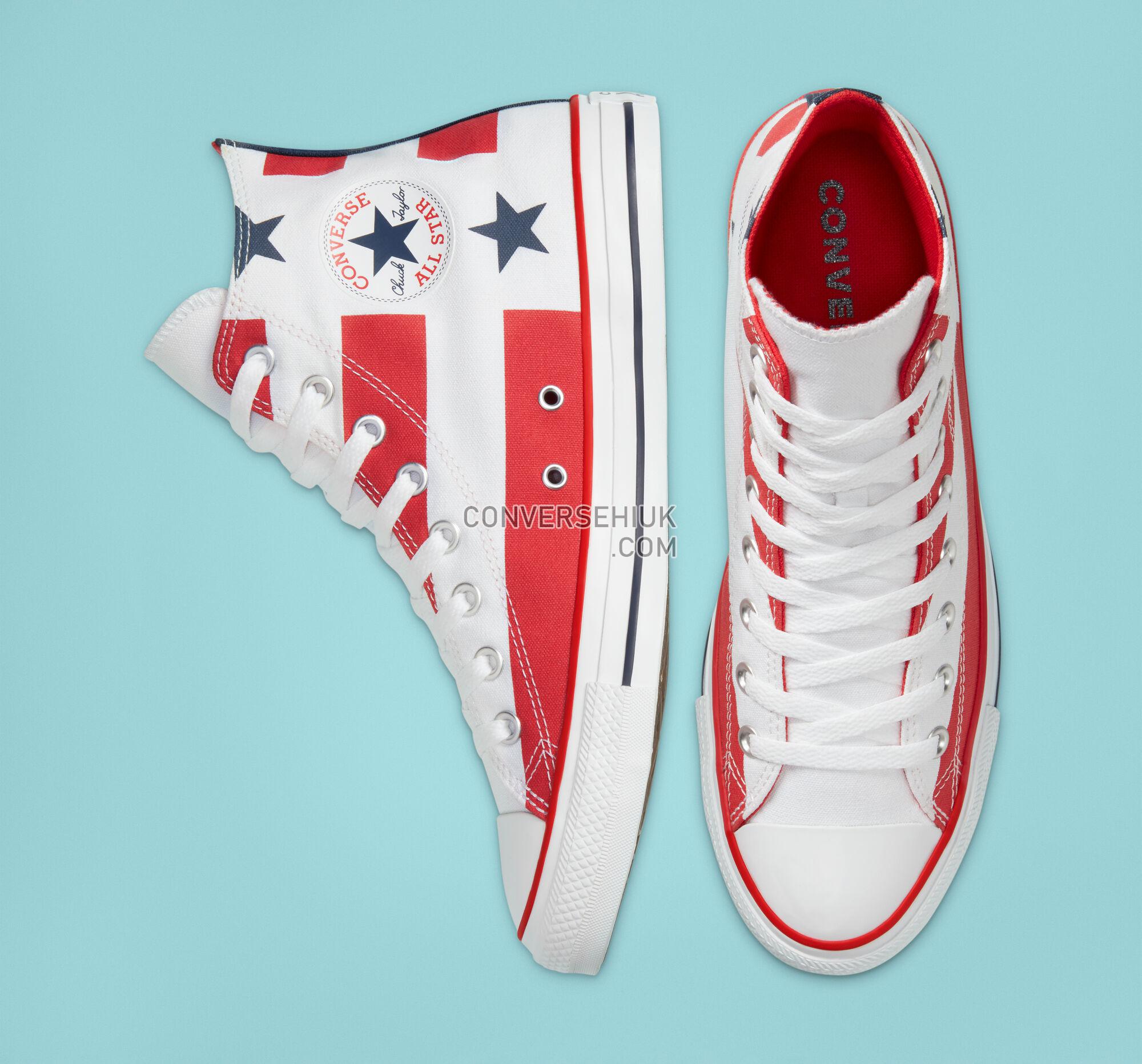 Converse Stars Stripes Chuck Taylor All Star White/University Red/White 167836F Shoes