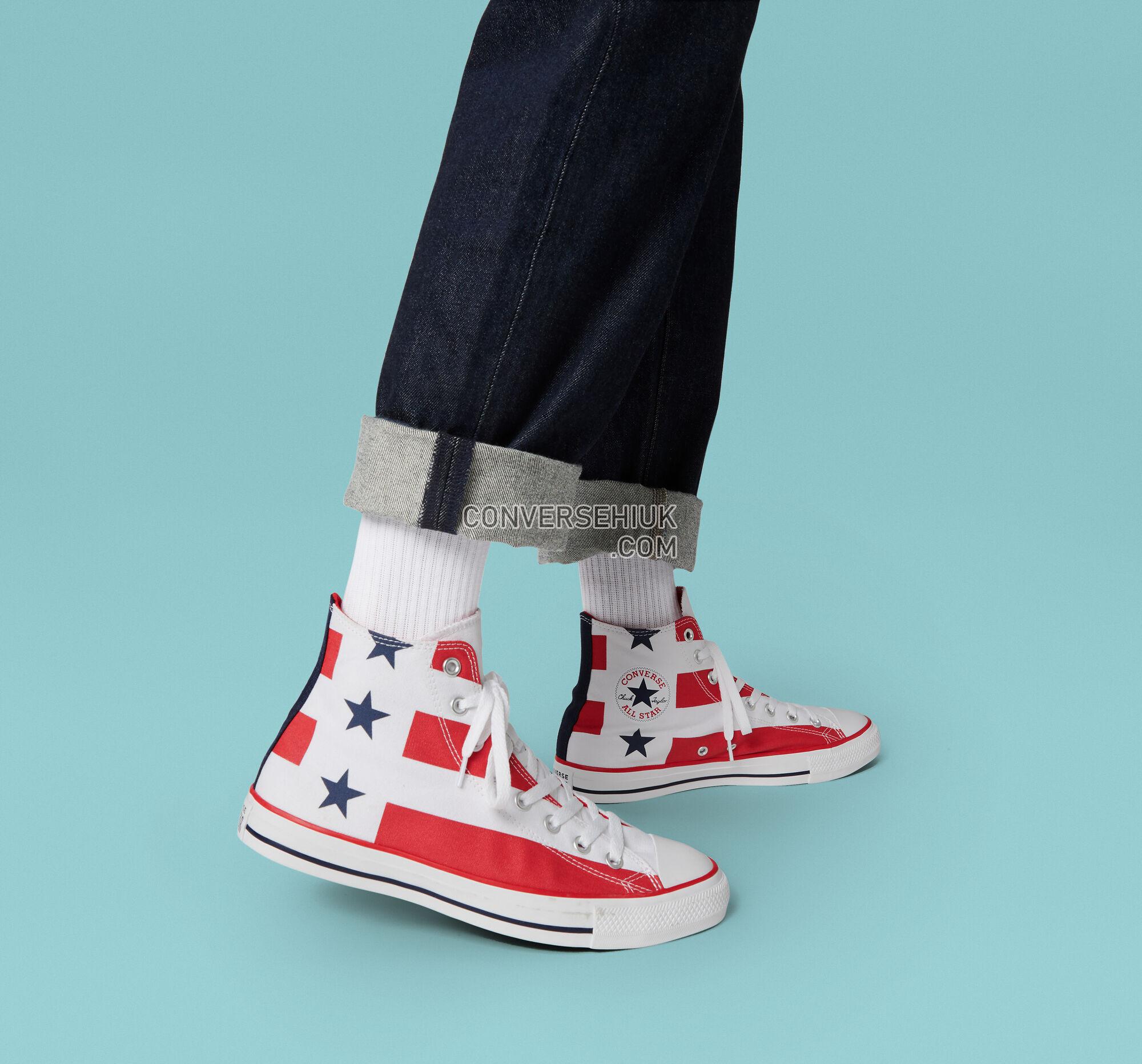 Converse Stars Stripes Chuck Taylor All Star White/University Red/White 167836F Shoes