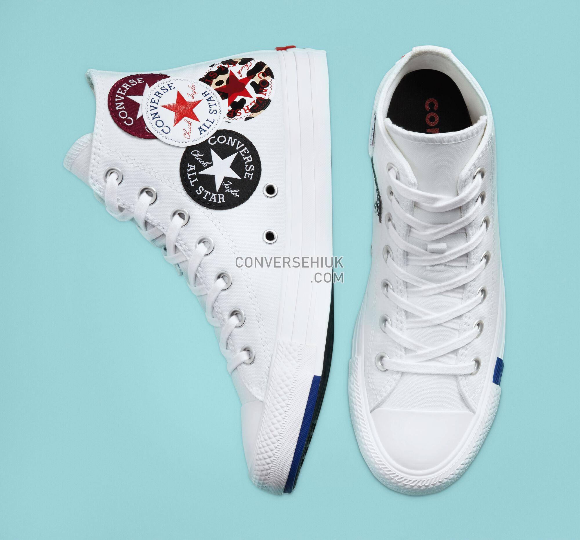 Converse Logo Play Chuck Taylor All Star White/Rush Blue/Rose Maroon 166735C Shoes