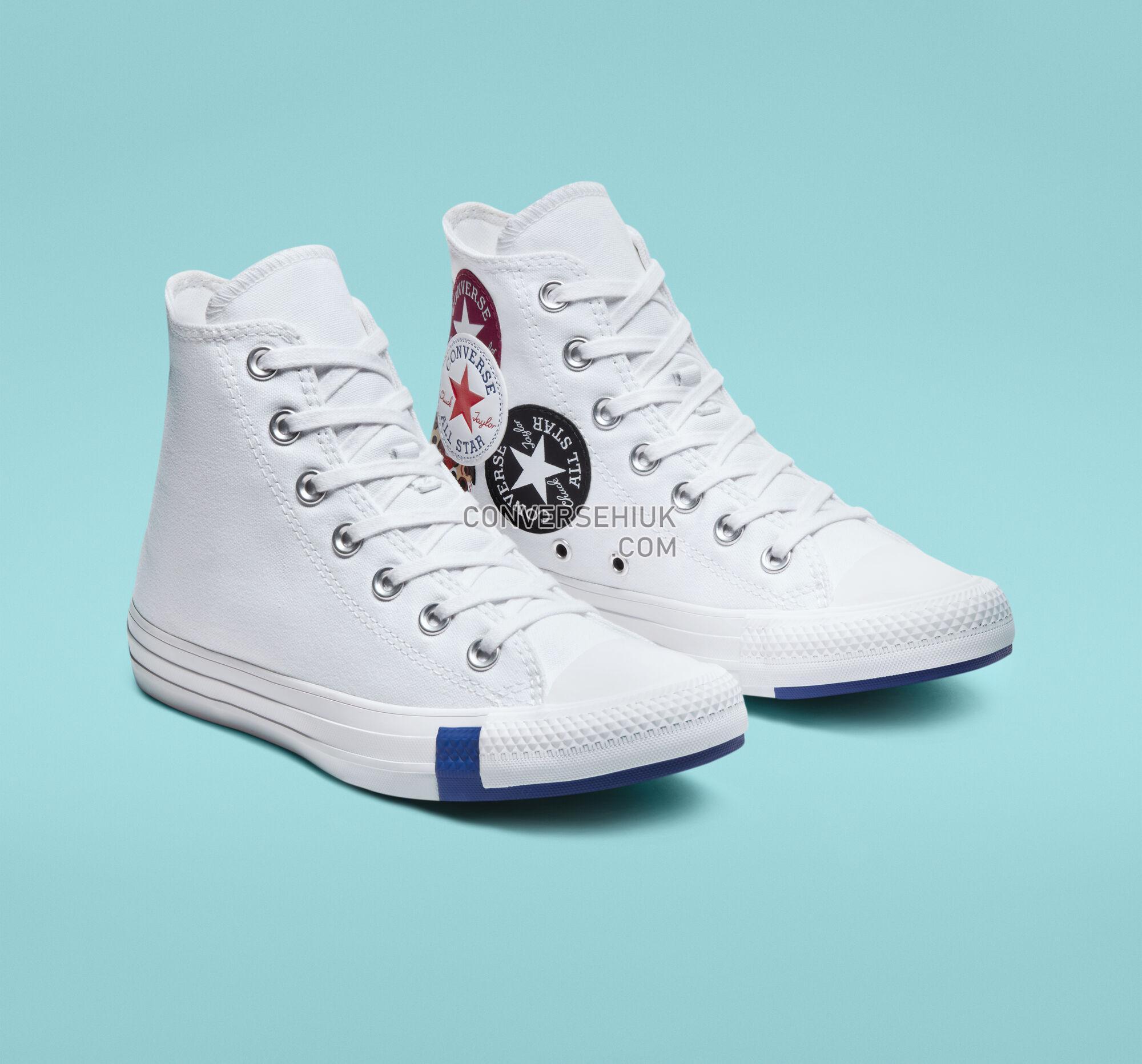 Converse Logo Play Chuck Taylor All Star White/Rush Blue/Rose Maroon 166735C Shoes