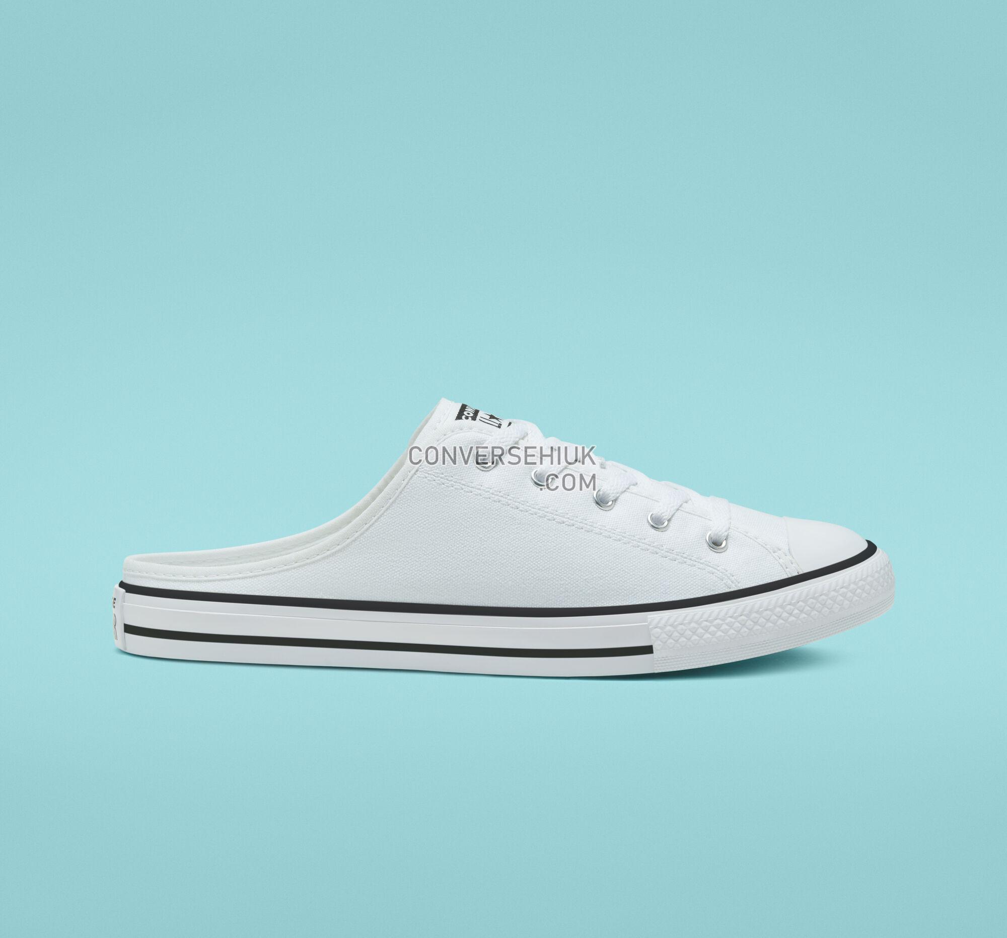 Converse Seasonal Color Chuck Taylor All Star Dainty Mule Slip White/White/Black 567946F Shoes