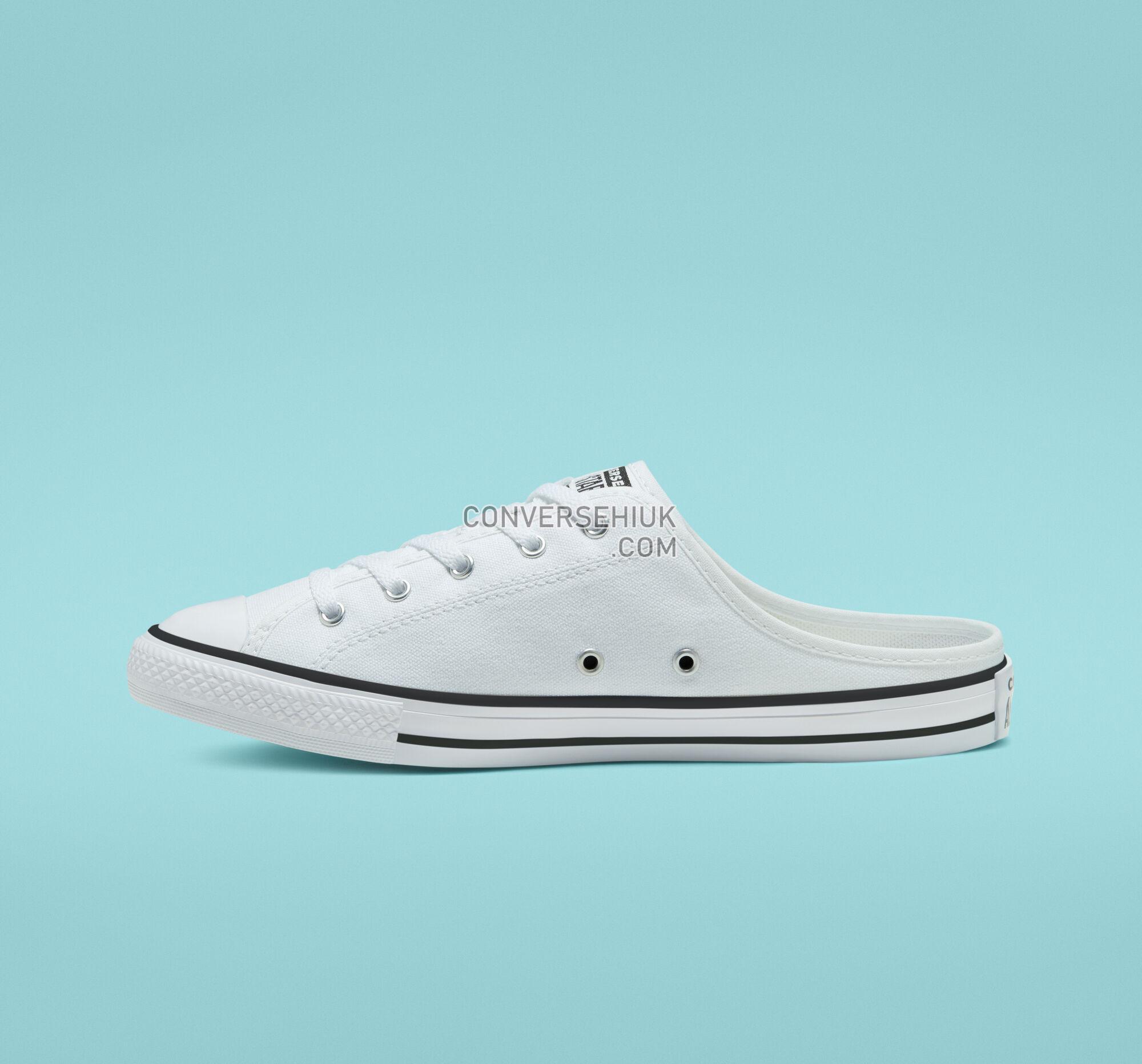 Converse Seasonal Color Chuck Taylor All Star Dainty Mule Slip White/White/Black 567946F Shoes