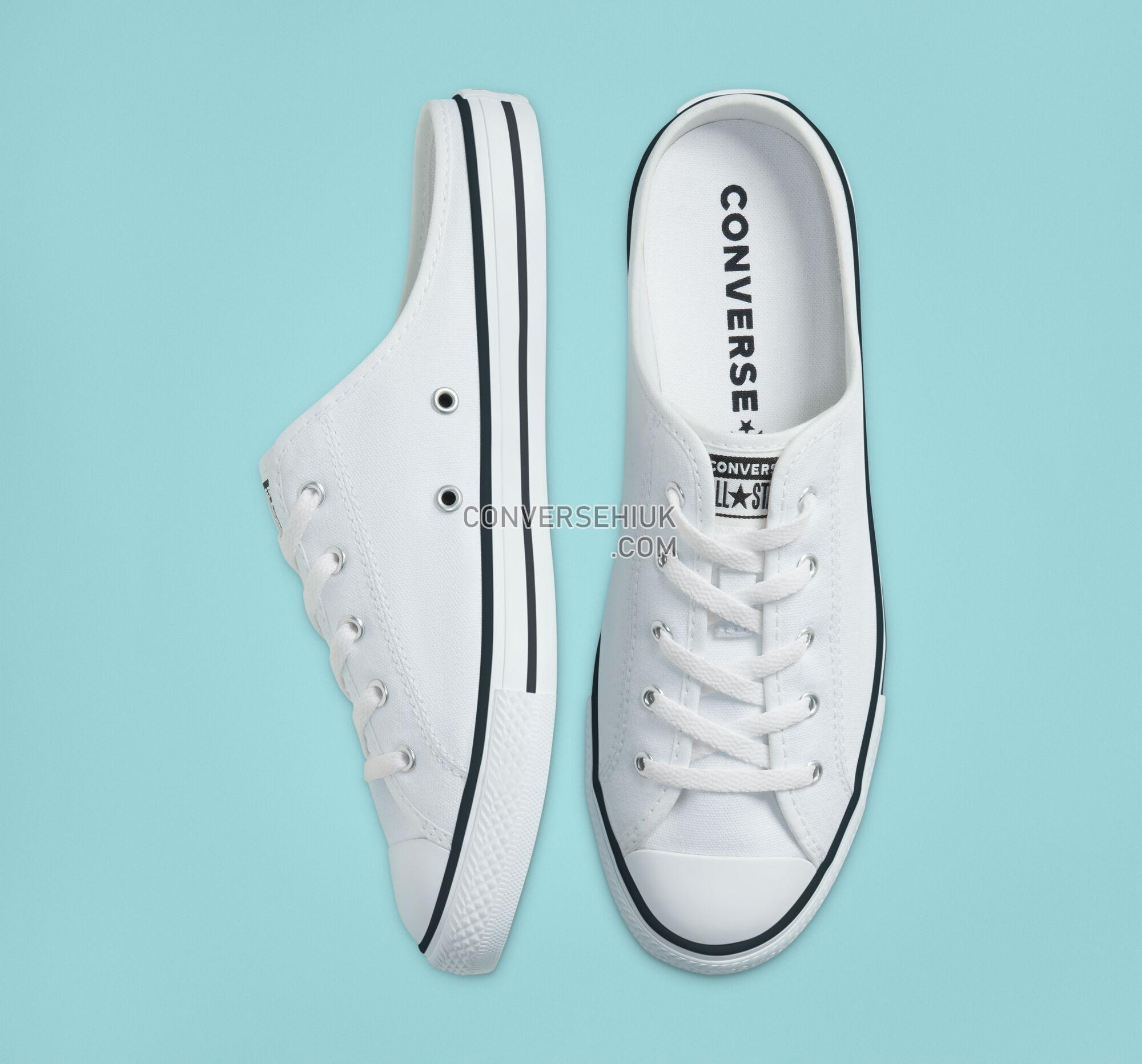 Converse Seasonal Color Chuck Taylor All Star Dainty Mule Slip White/White/Black 567946F Shoes