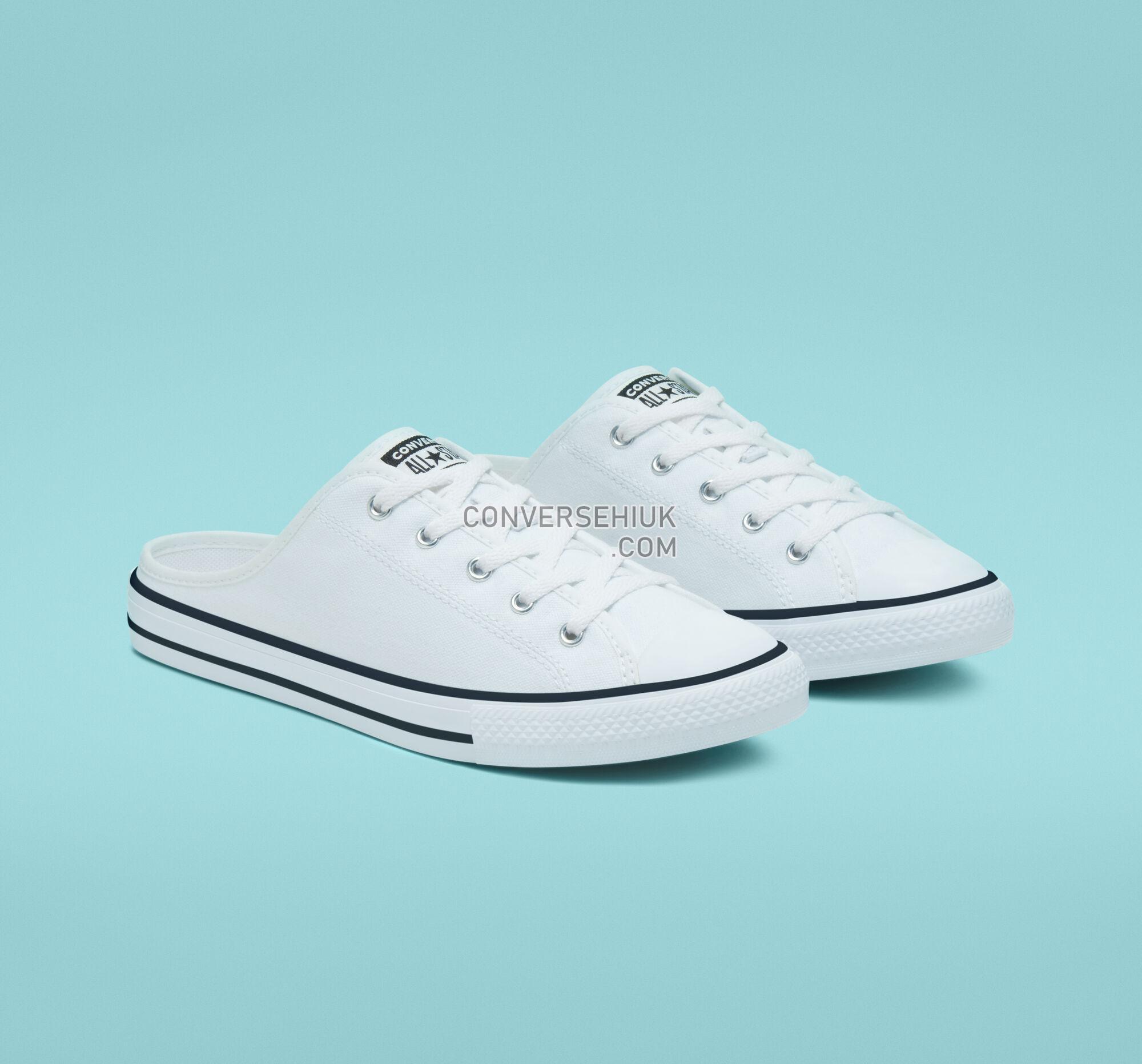 Converse Seasonal Color Chuck Taylor All Star Dainty Mule Slip White/White/Black 567946F Shoes