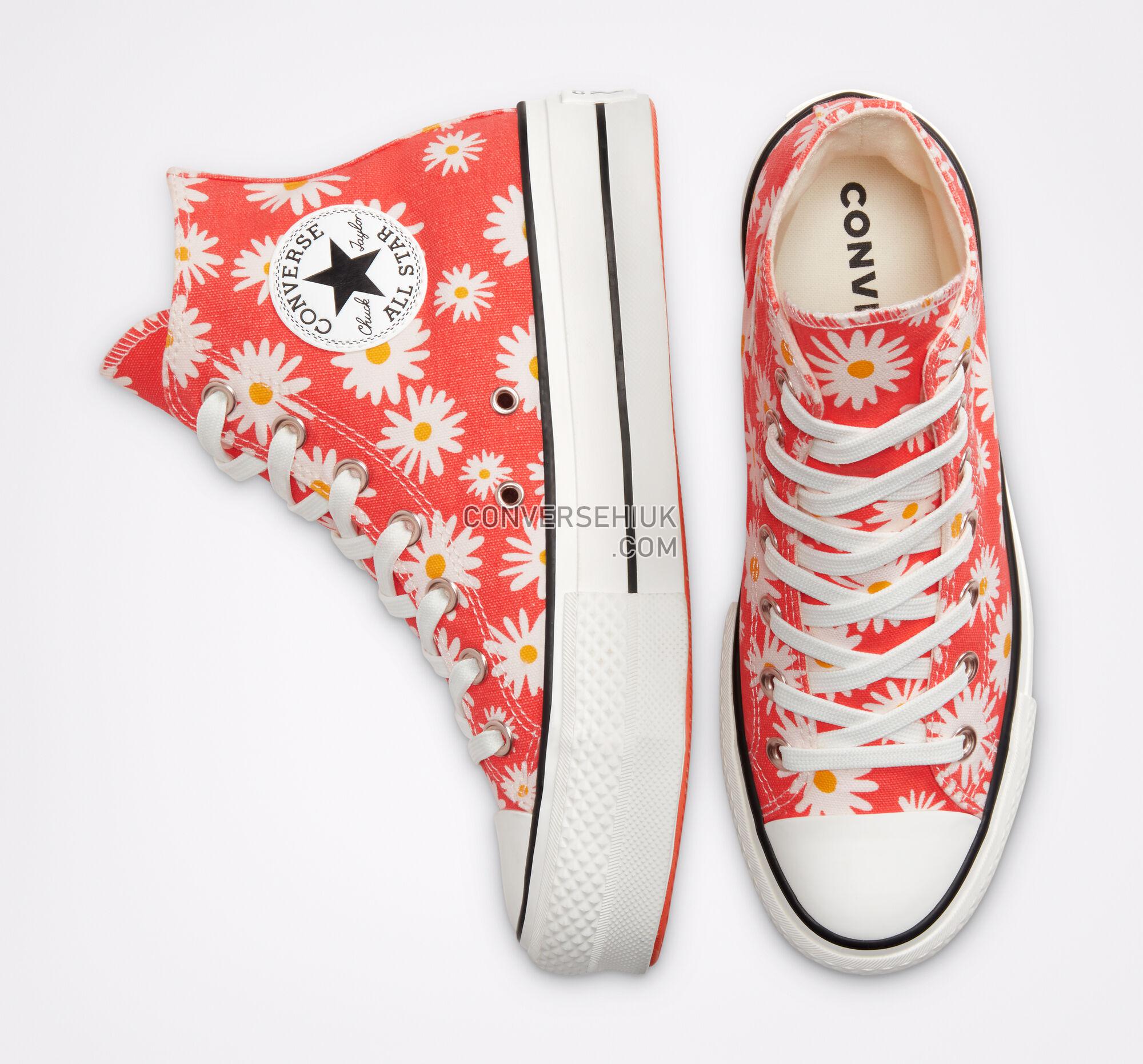 Converse Camp Daisies Platform Chuck Taylor All Star Red/White/Yellow 568930C Shoes