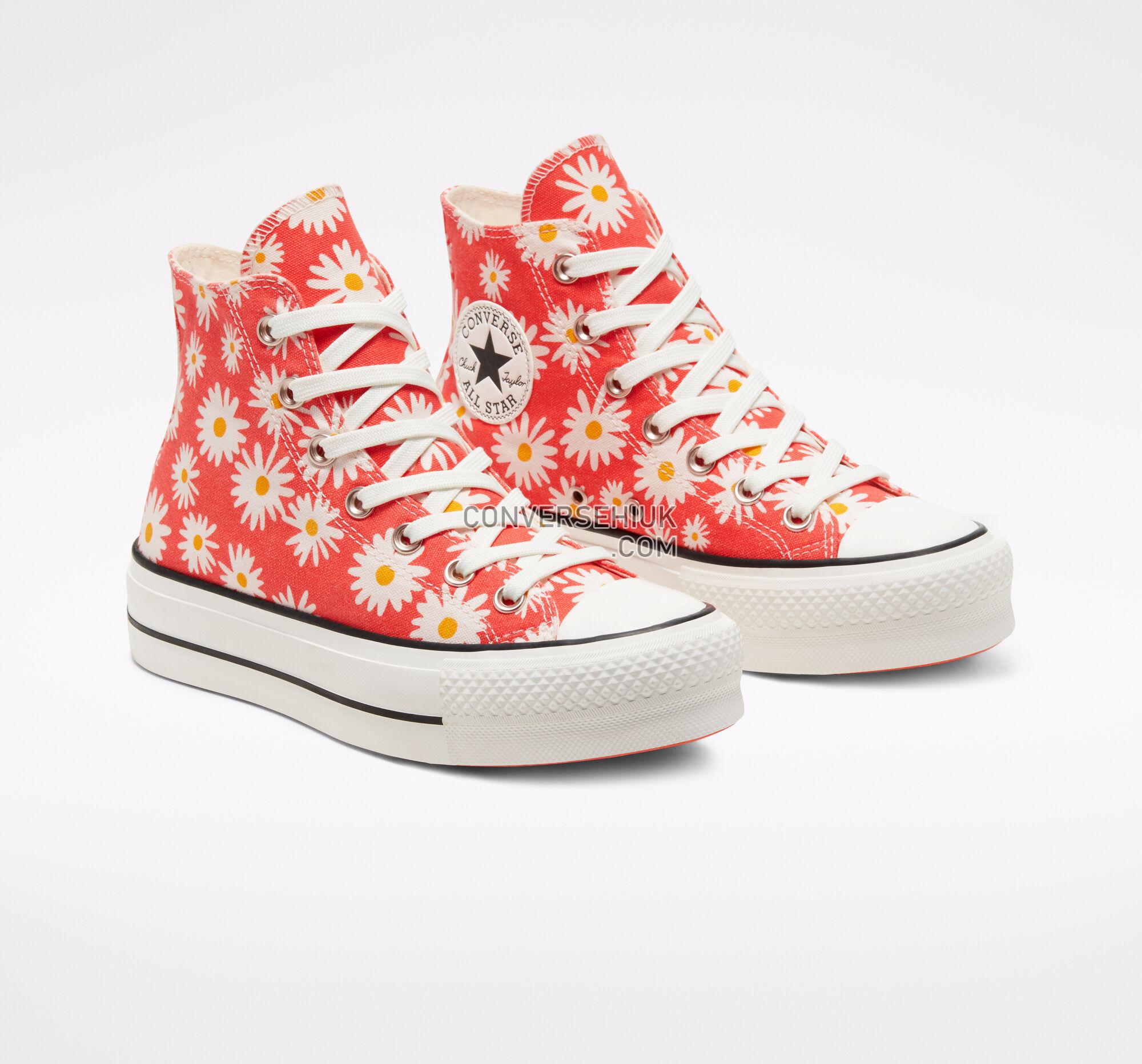 Converse Camp Daisies Platform Chuck Taylor All Star Red/White/Yellow 568930C Shoes