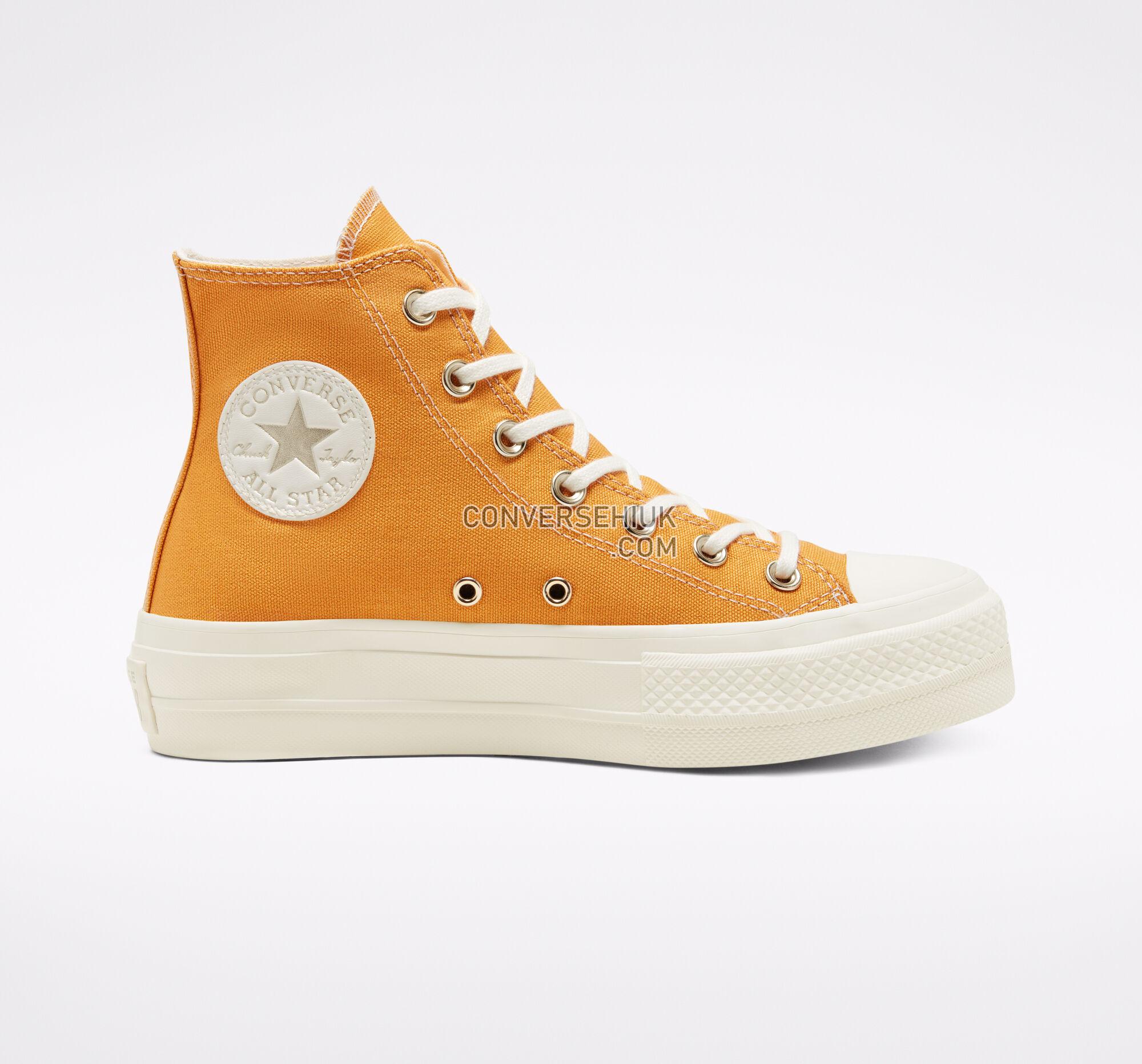 Converse Elevated Gold Platform Chuck Taylor All Star Sunflower Gold/Egret/Gold 568379C Shoes