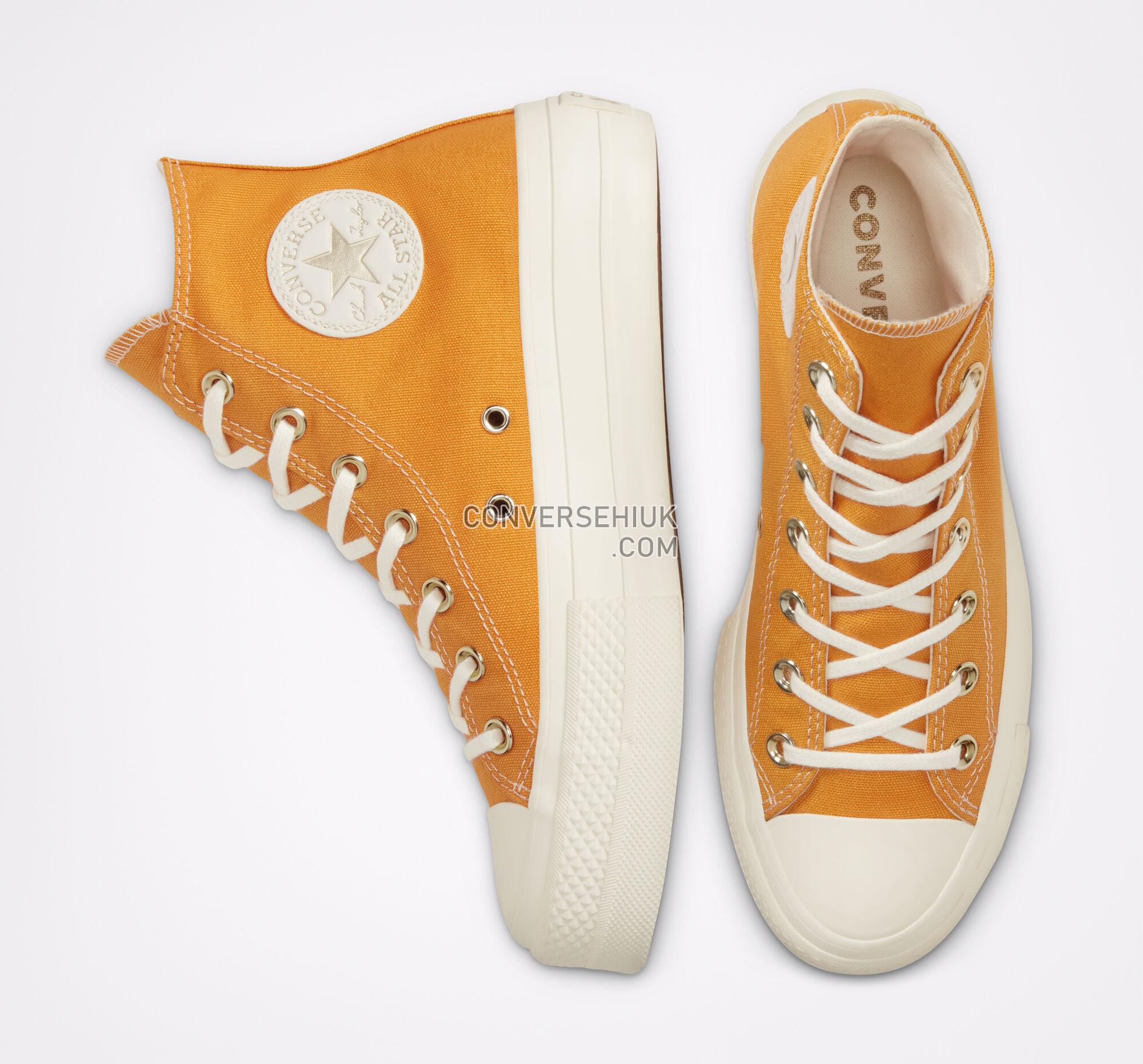 Converse Elevated Gold Platform Chuck Taylor All Star Sunflower Gold/Egret/Gold 568379C Shoes