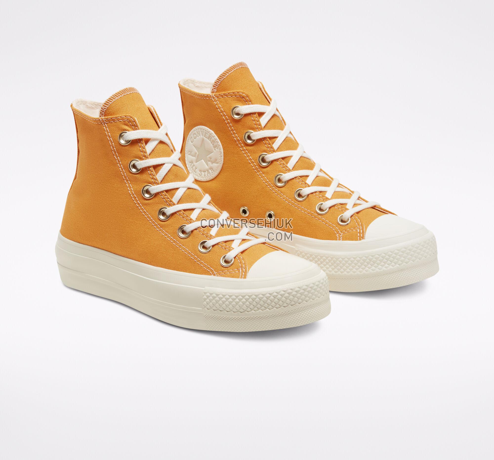 Converse Elevated Gold Platform Chuck Taylor All Star Sunflower Gold/Egret/Gold 568379C Shoes