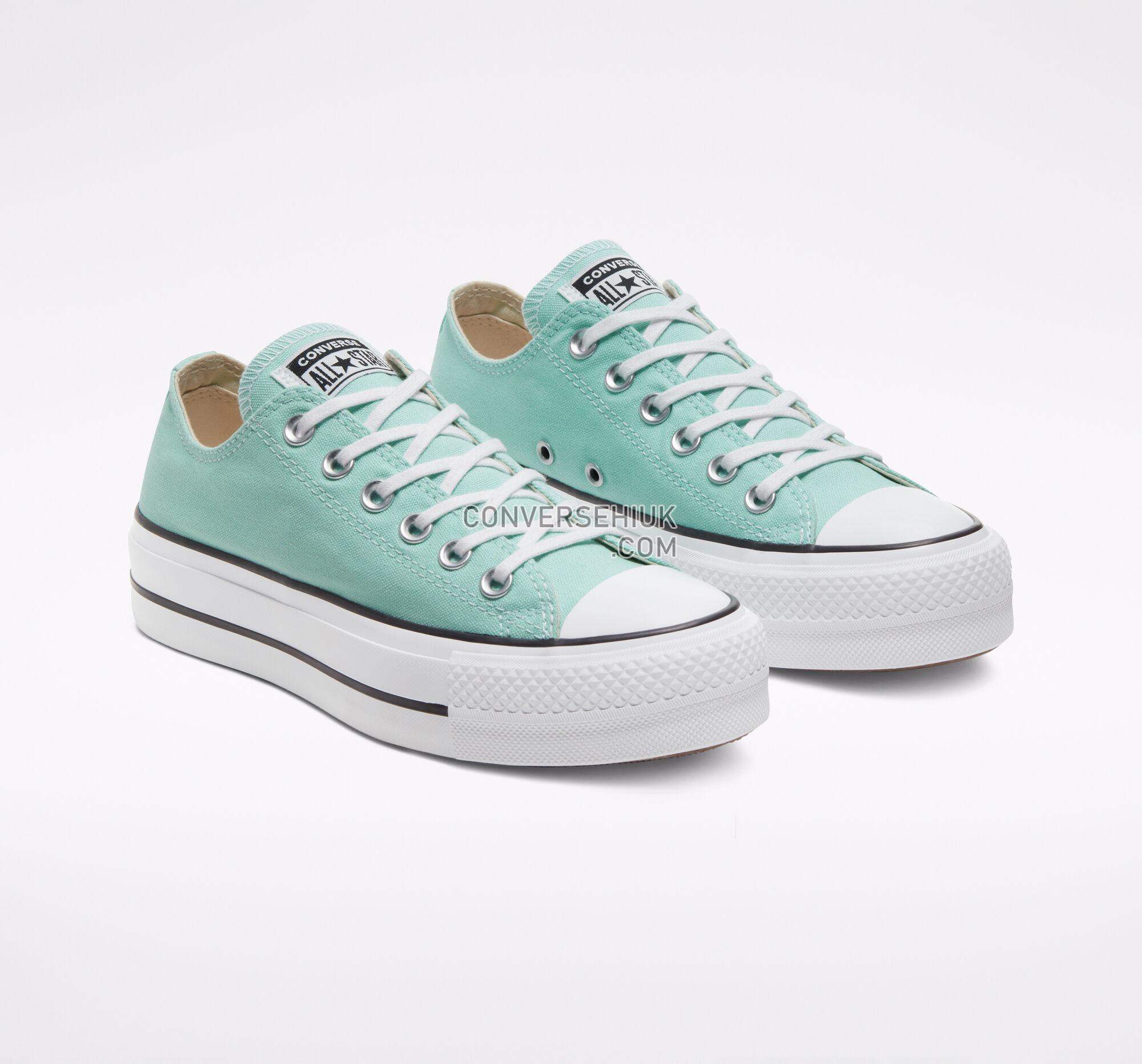 Converse Seasonal Color Platform Chuck Taylor All Star Ocean Mint/White/Black 566758C Shoes