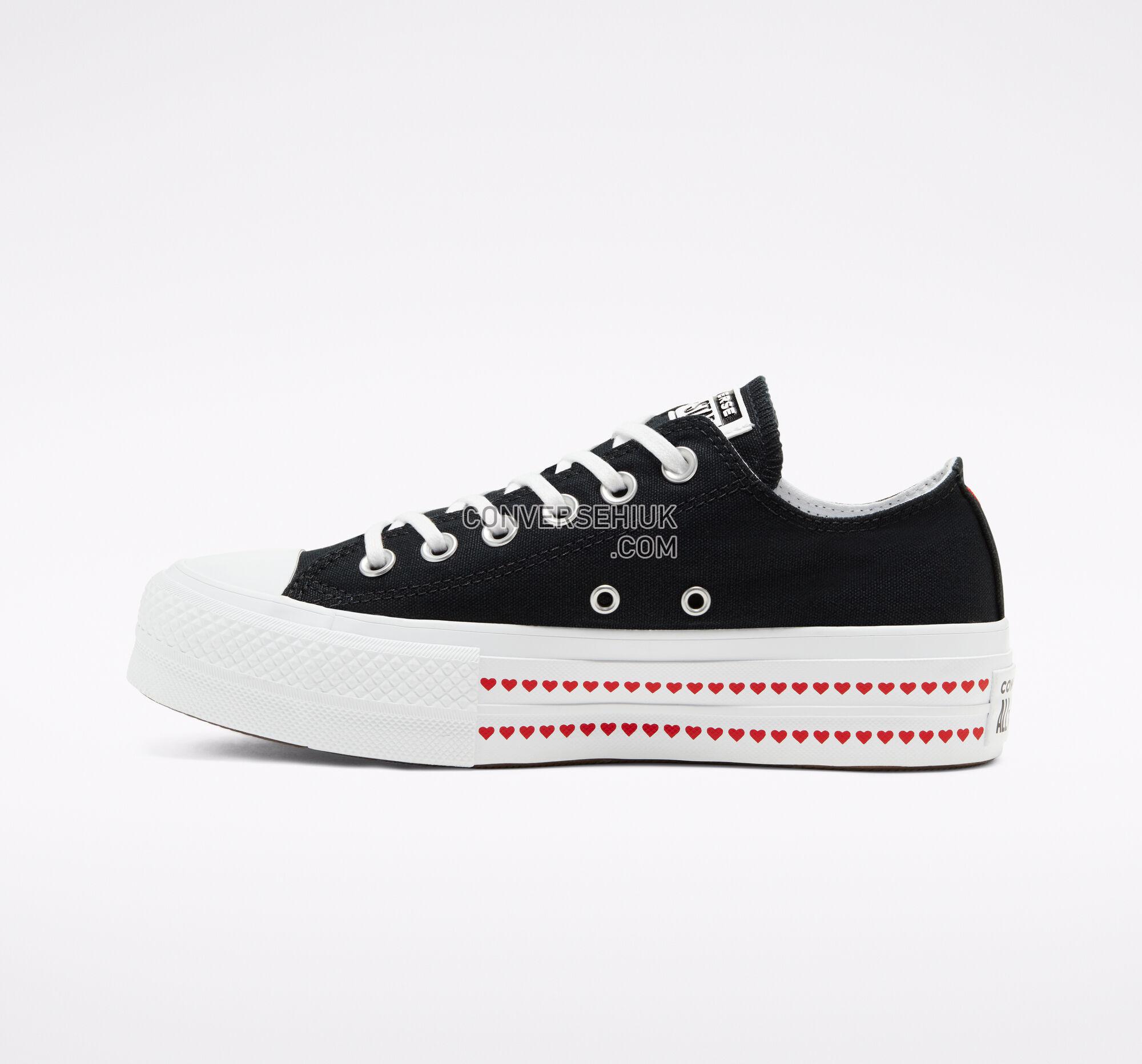 Converse Love Fearlessly Platform Chuck Taylor All Star Black/University Red/White 567158C Shoes