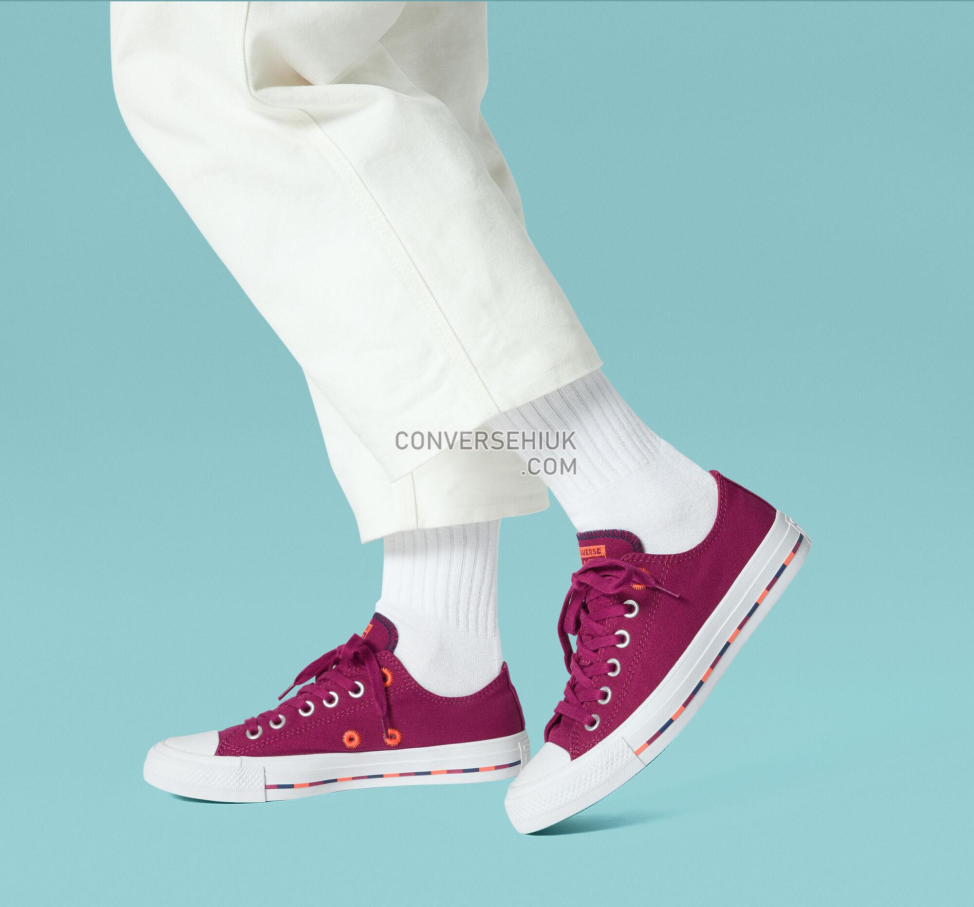 Converse Varsity Remix Chuck Taylor All Star Rose Maroon/Vermillion Red 566720C Shoes