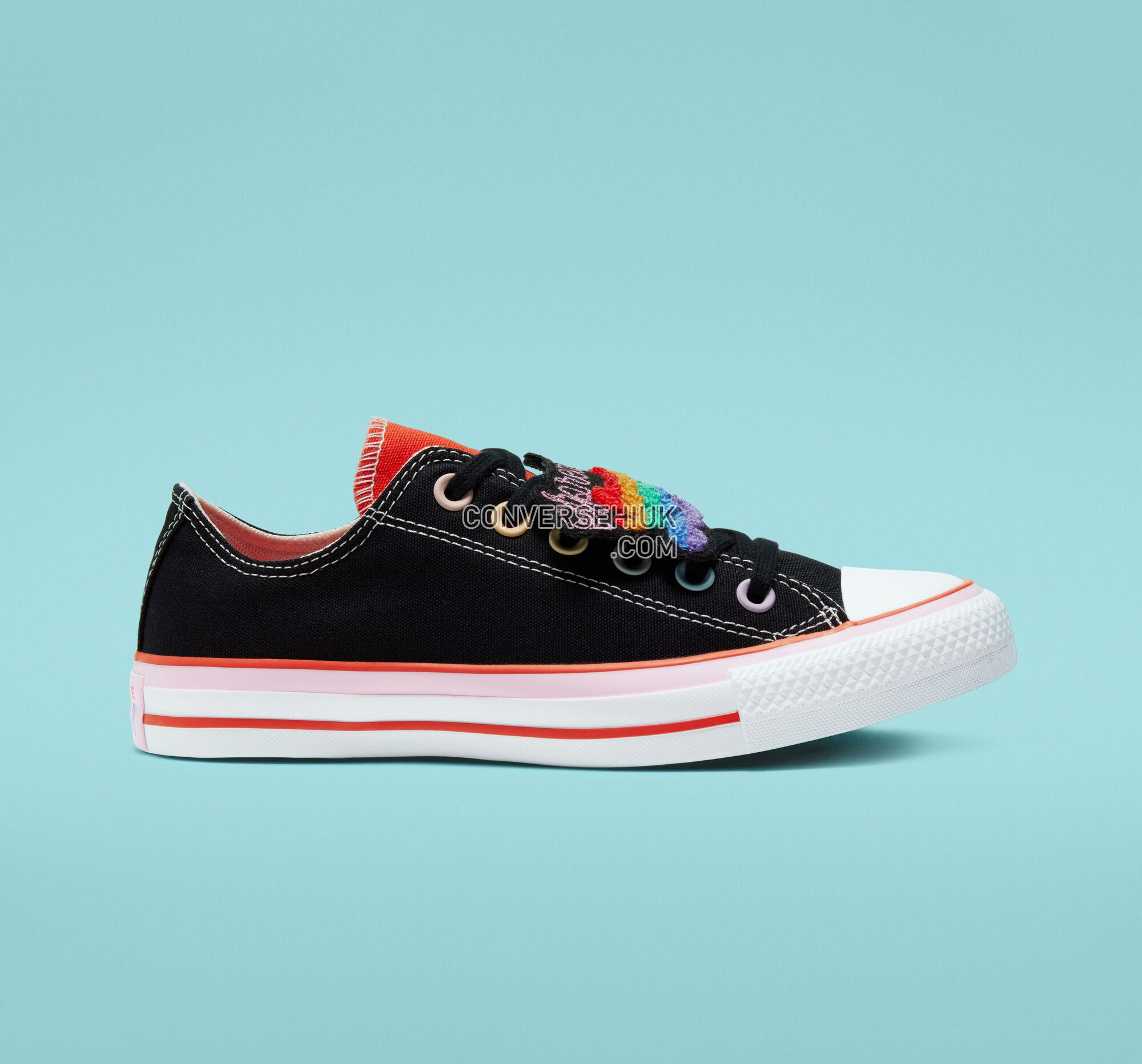 Converse x Millie Bobby Brown Chuck Taylor All Star Black/Mandarin Red/Pink Lady 567300C Shoes