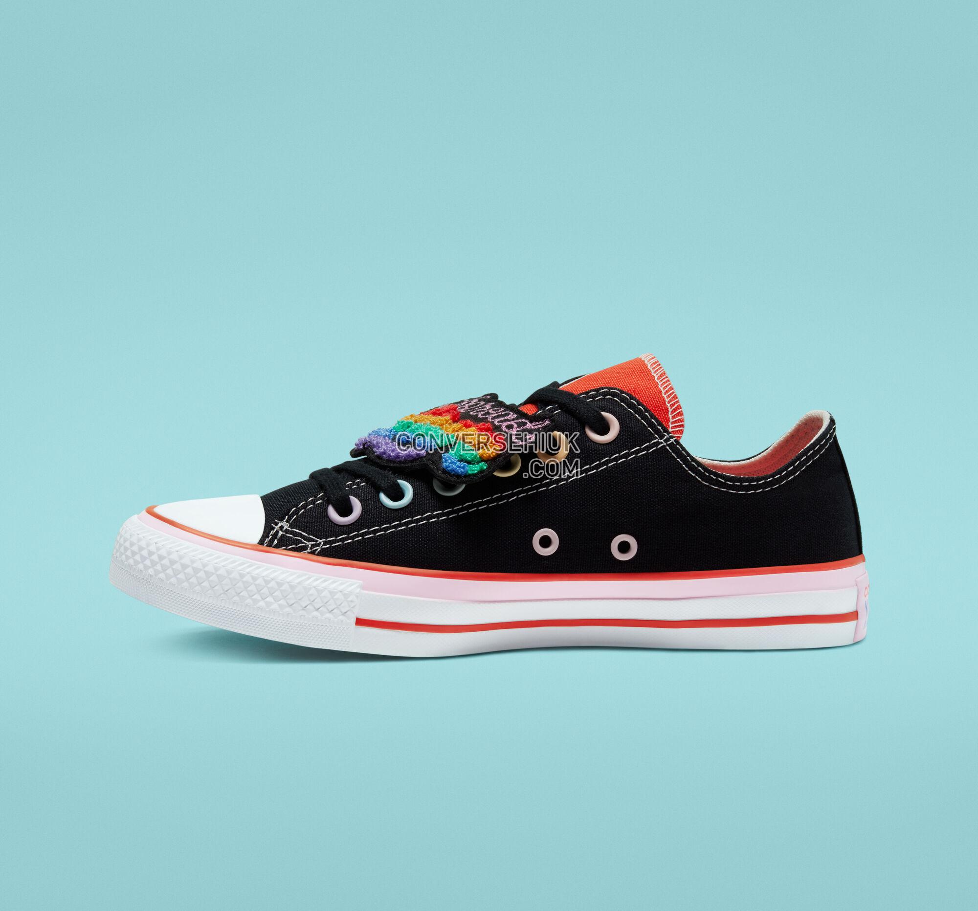 Converse x Millie Bobby Brown Chuck Taylor All Star Black/Mandarin Red/Pink Lady 567300C Shoes