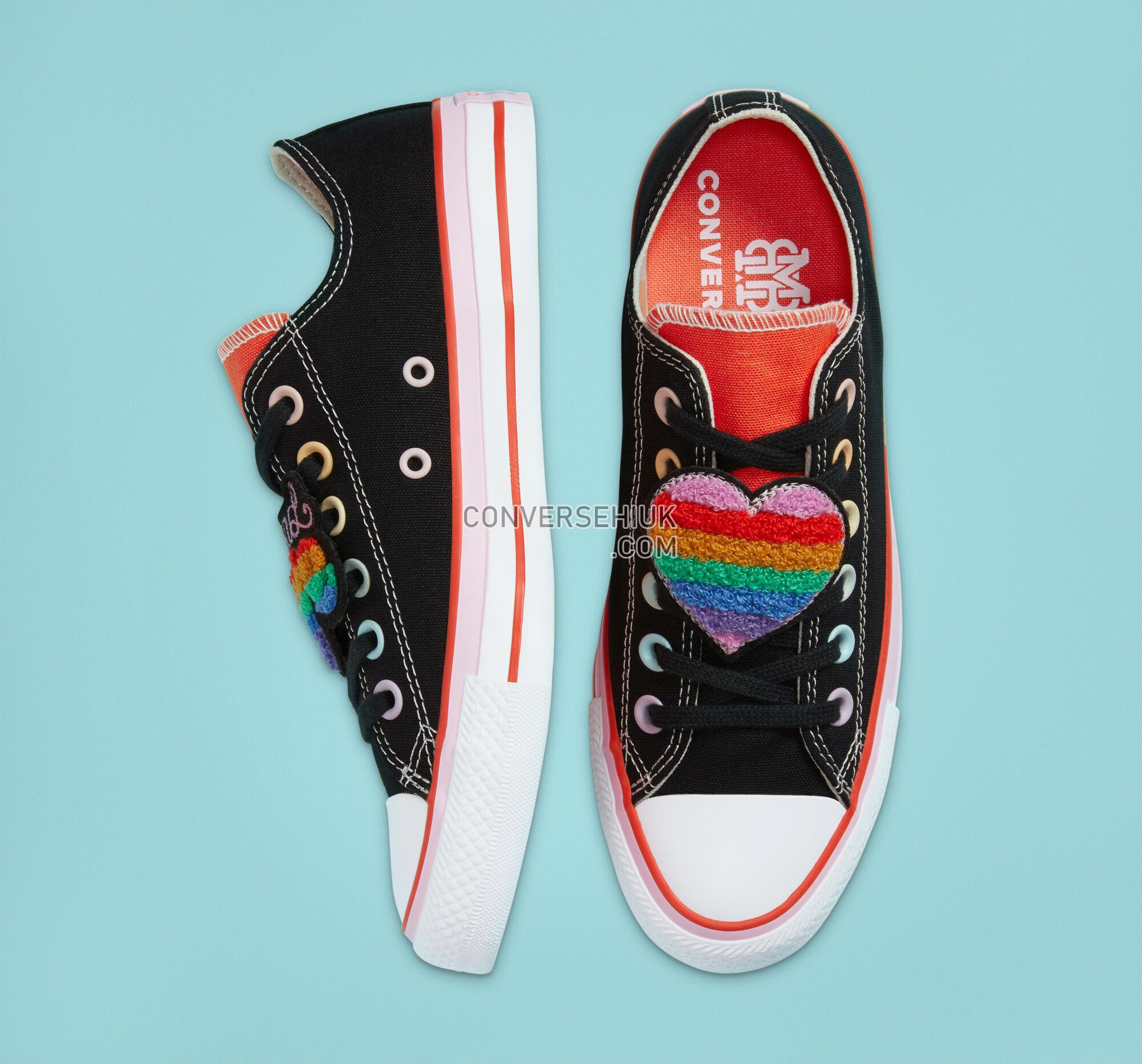 Converse x Millie Bobby Brown Chuck Taylor All Star Black/Mandarin Red/Pink Lady 567300C Shoes