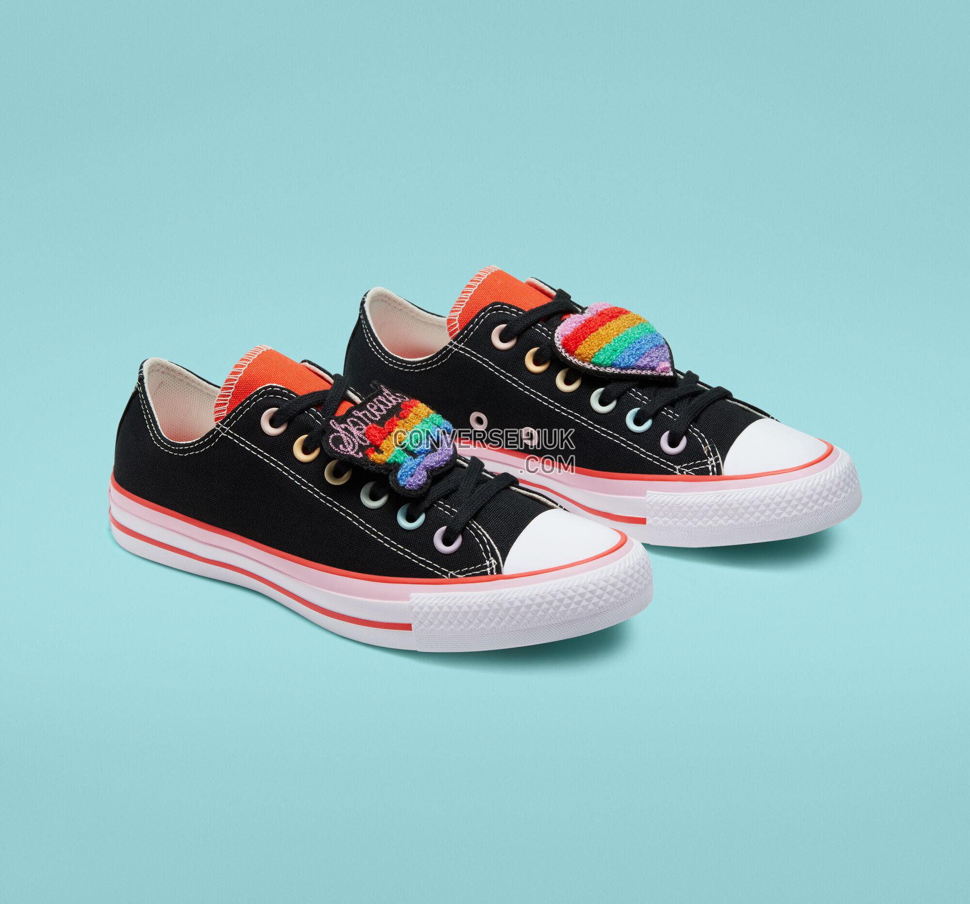 Converse x Millie Bobby Brown Chuck Taylor All Star Black/Mandarin Red/Pink Lady 567300C Shoes