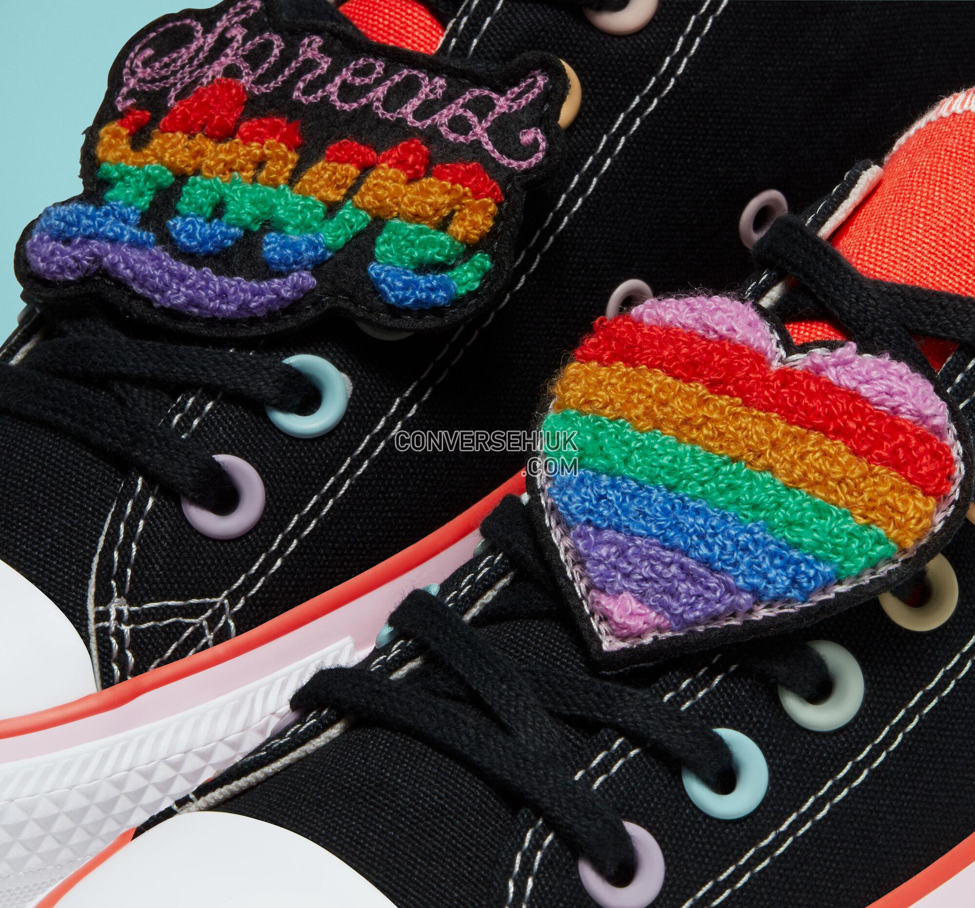 Converse x Millie Bobby Brown Chuck Taylor All Star Black/Mandarin Red/Pink Lady 567300C Shoes