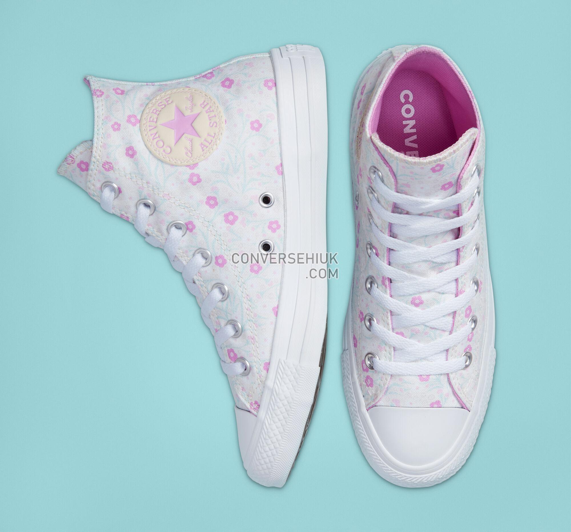 Converse Floral Chuck Taylor All Star White/Peony Pink/Ocean Mint 567032F Shoes