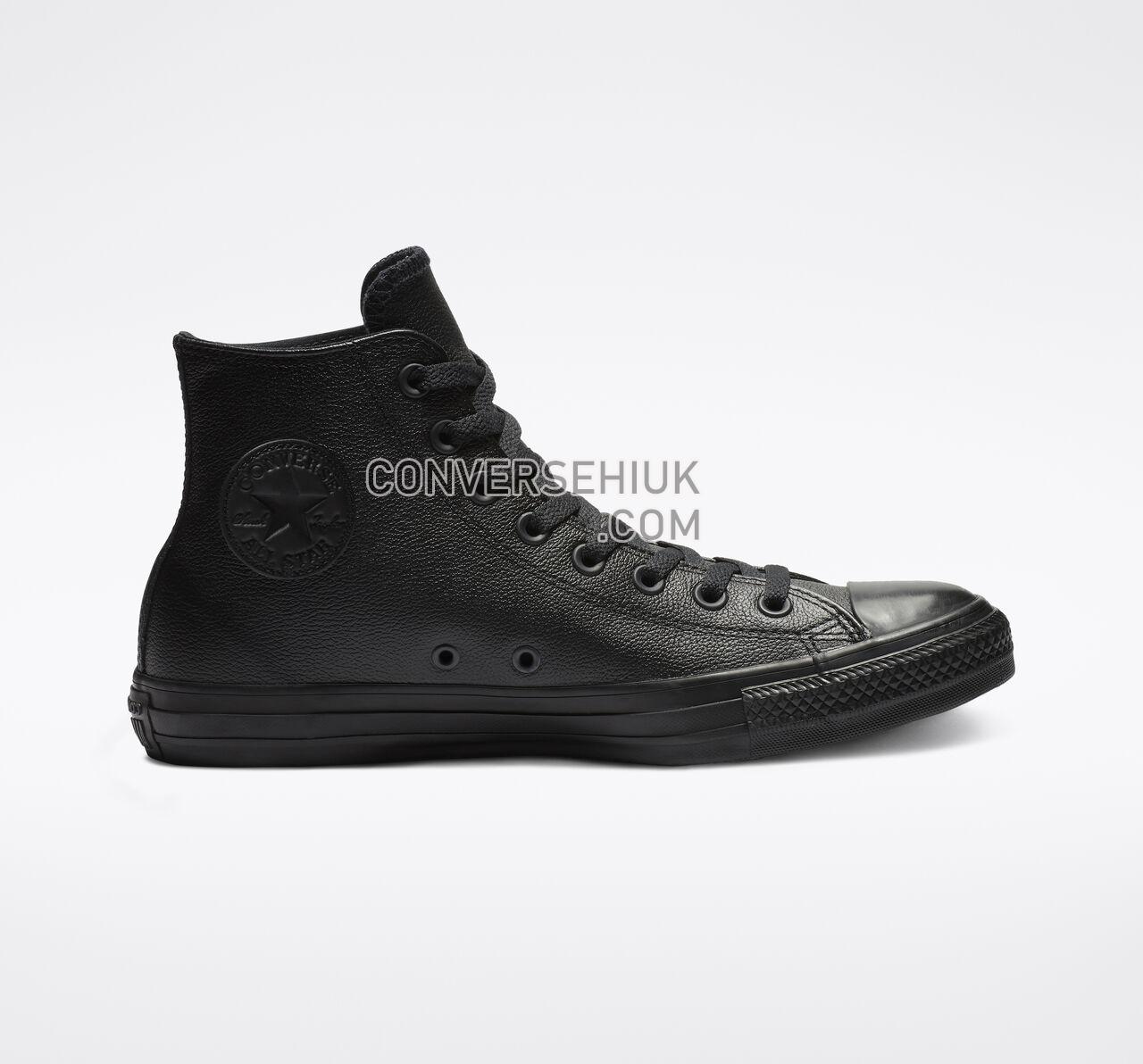 Converse Chuck Taylor All Star Leather High Top Black Mono 135251C Shoes