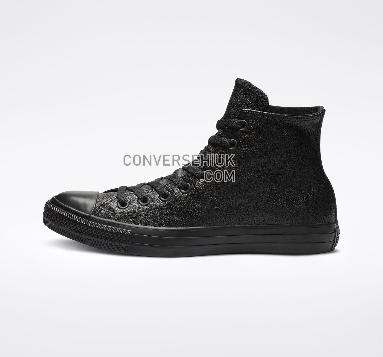 Converse Chuck Taylor All Star Leather High Top Black Mono 135251C Shoes