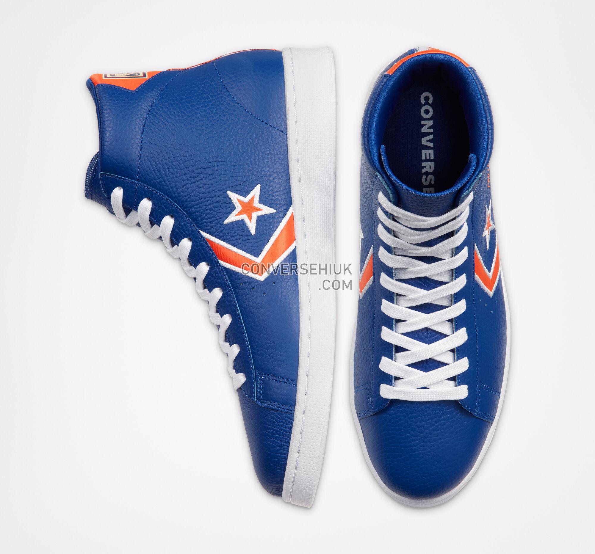 Converse Breaking Down Barriers Knicks Pro Leather Rush Blue/Brilliant Orange 166809C Shoes