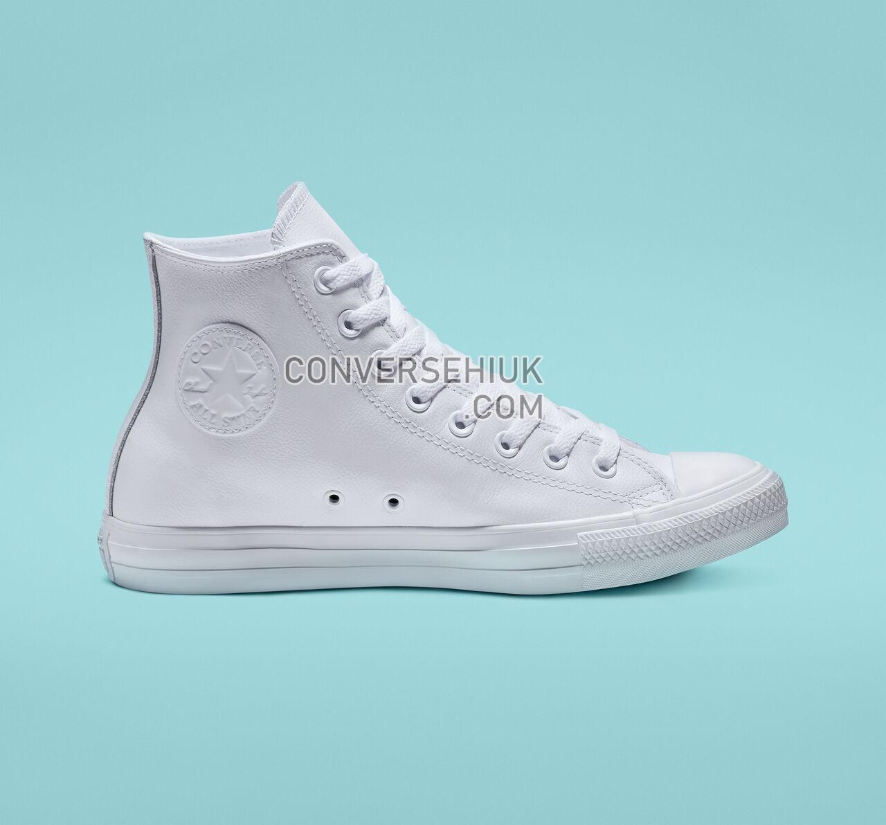 Converse Chuck Taylor All Star Leather High Top White Monochrome 1T406 Shoes